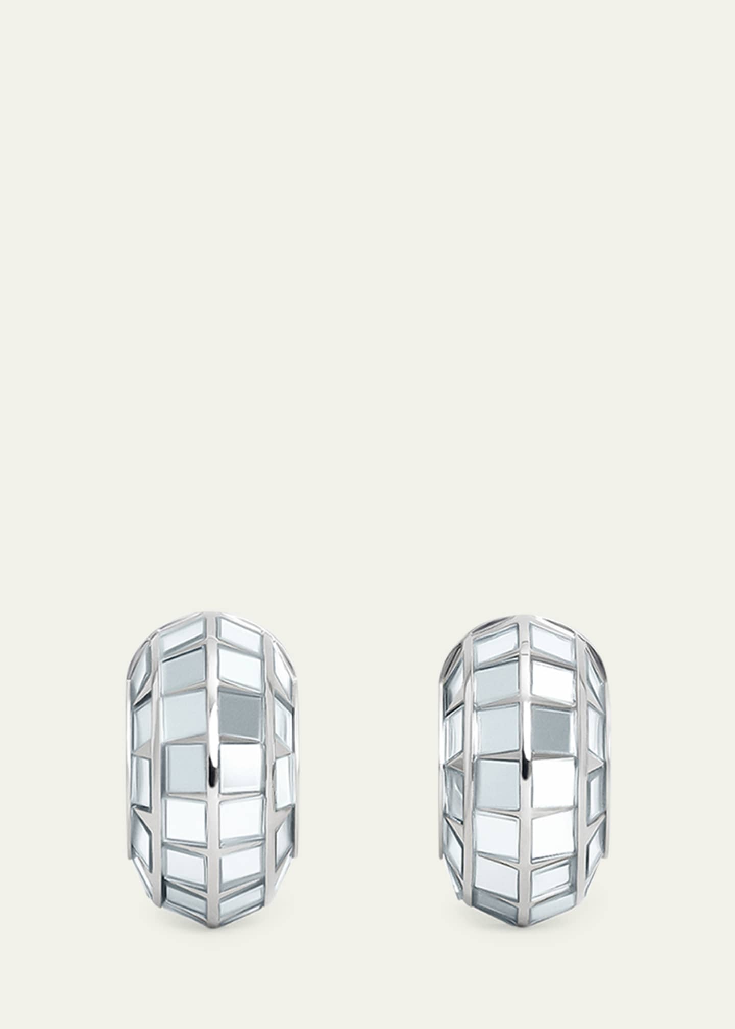 ALAIA Disco Crystal Small Hoop Earrings Image 2 of 3