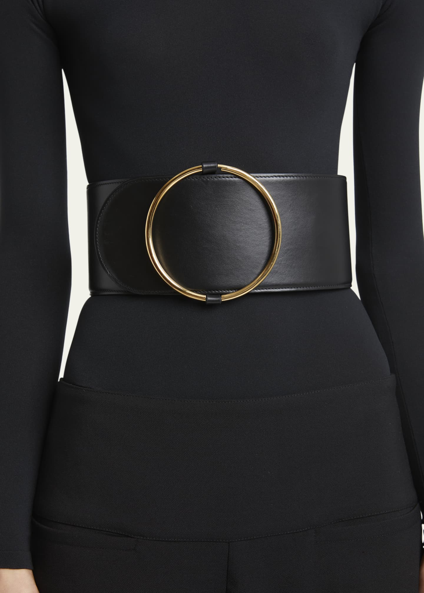 ALAIA Calfskin Wide Ring Belt Image 2 of 2