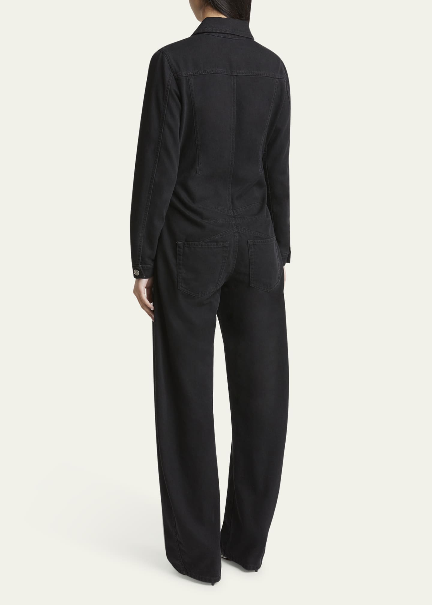 ALAIA Denim Rounded Jumpsuit - Bergdorf Goodman