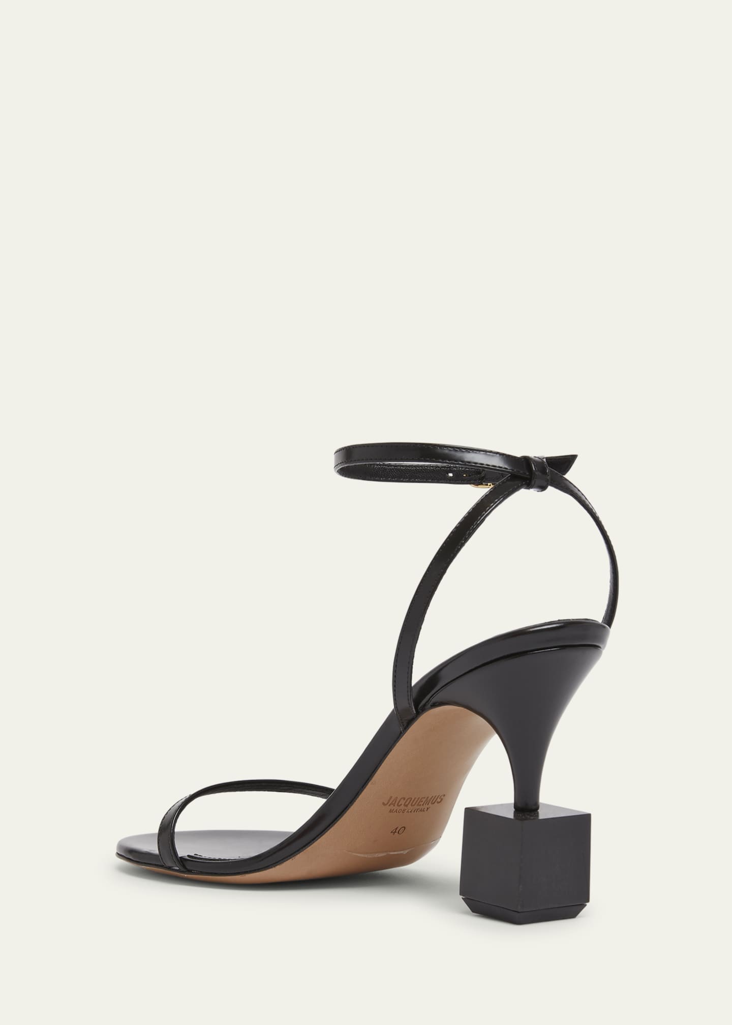 Jacquemus The Bisou Geometric Leather Sandals Image 4 of 5