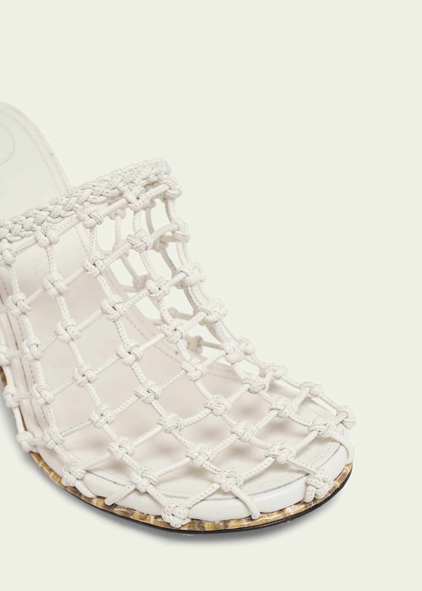 Jacquemus Les Doubles Snake-Print Tresses Wedge Mules Image 3 of 4