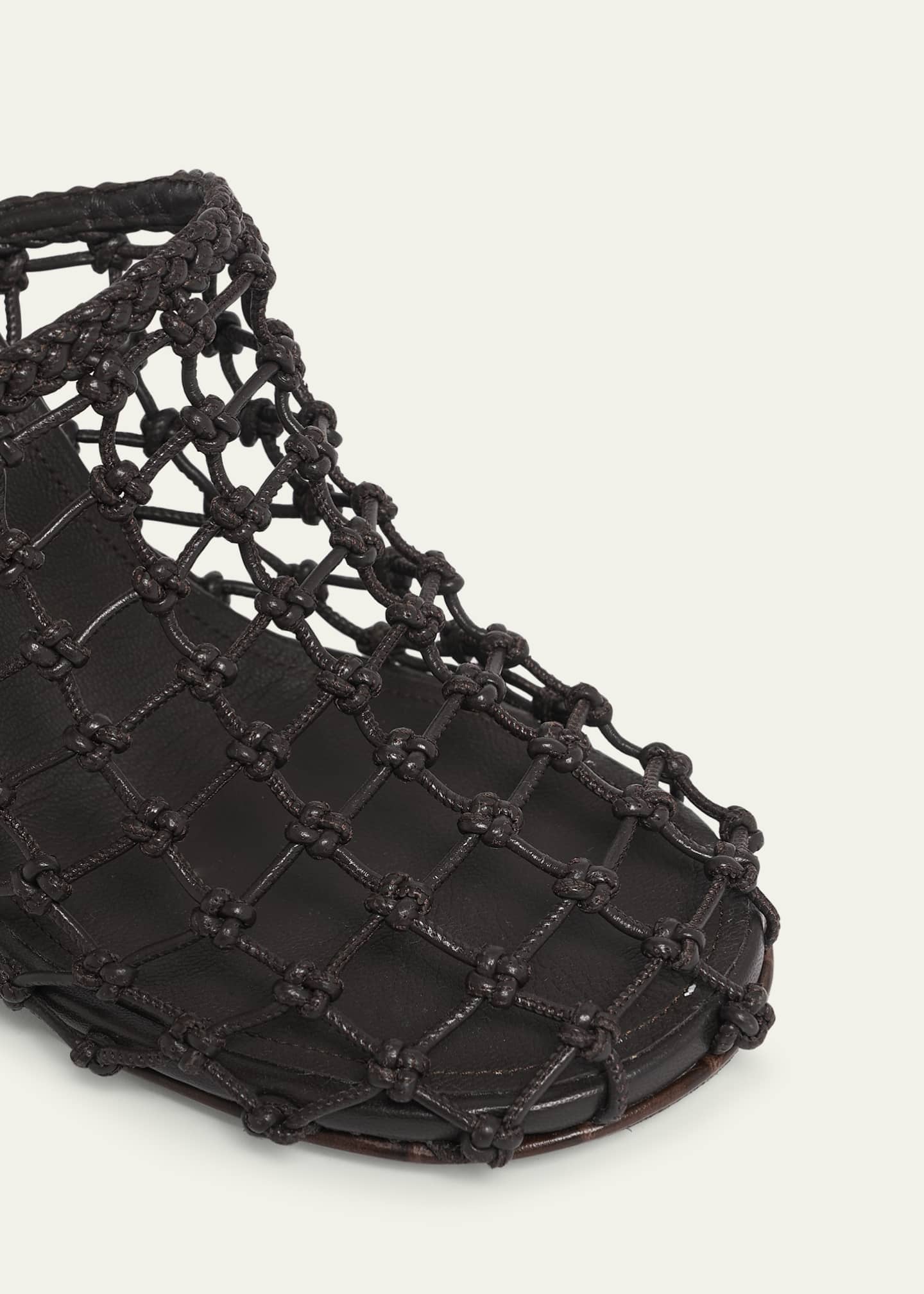 Jacquemus Les Doubles Tresses Croc-Embossed Wedge Mules Image 5 of 6