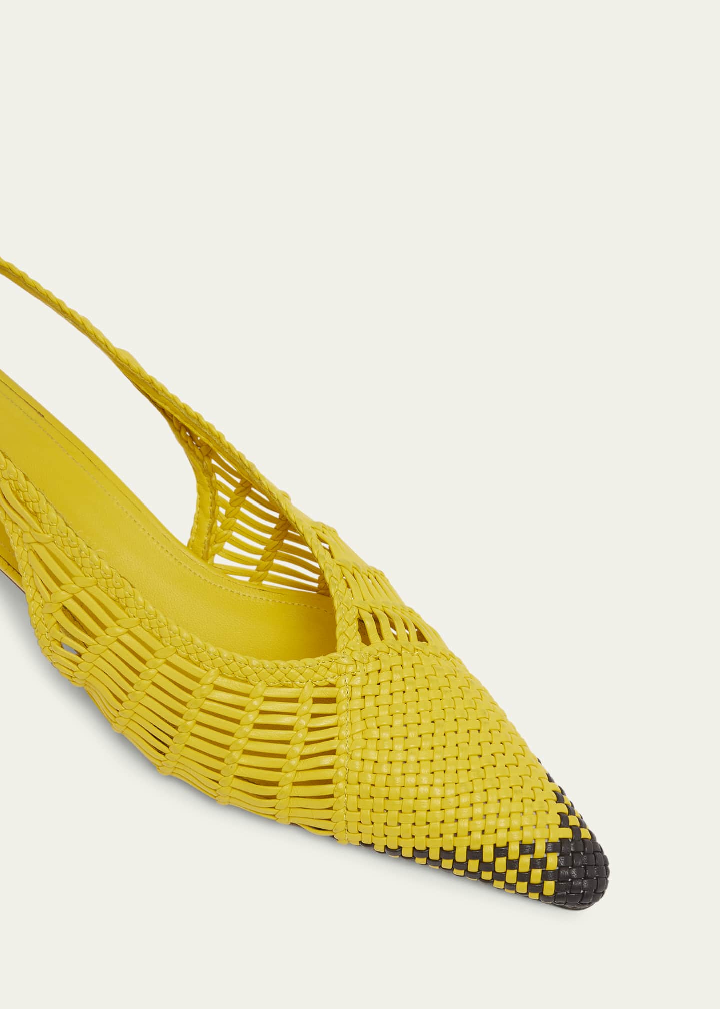 Jacquemus Les Cubisto Woven Leather Slingback Pumps Image 5 of 6
