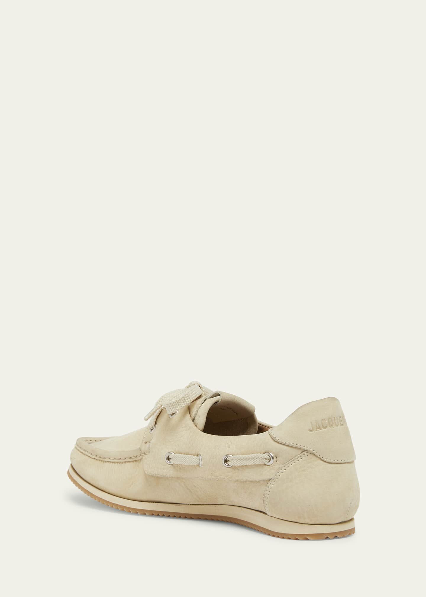 Jacquemus Moc-Toe Leather Boat Shoes Image 4 of 5