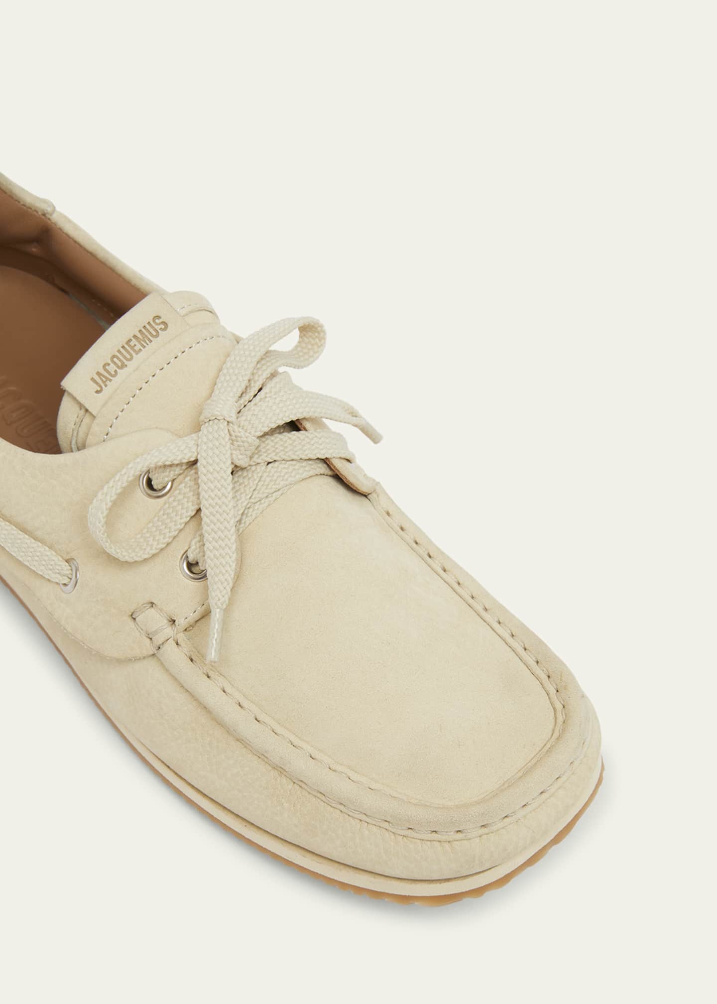 Jacquemus Moc-Toe Leather Boat Shoes Image 5 of 5
