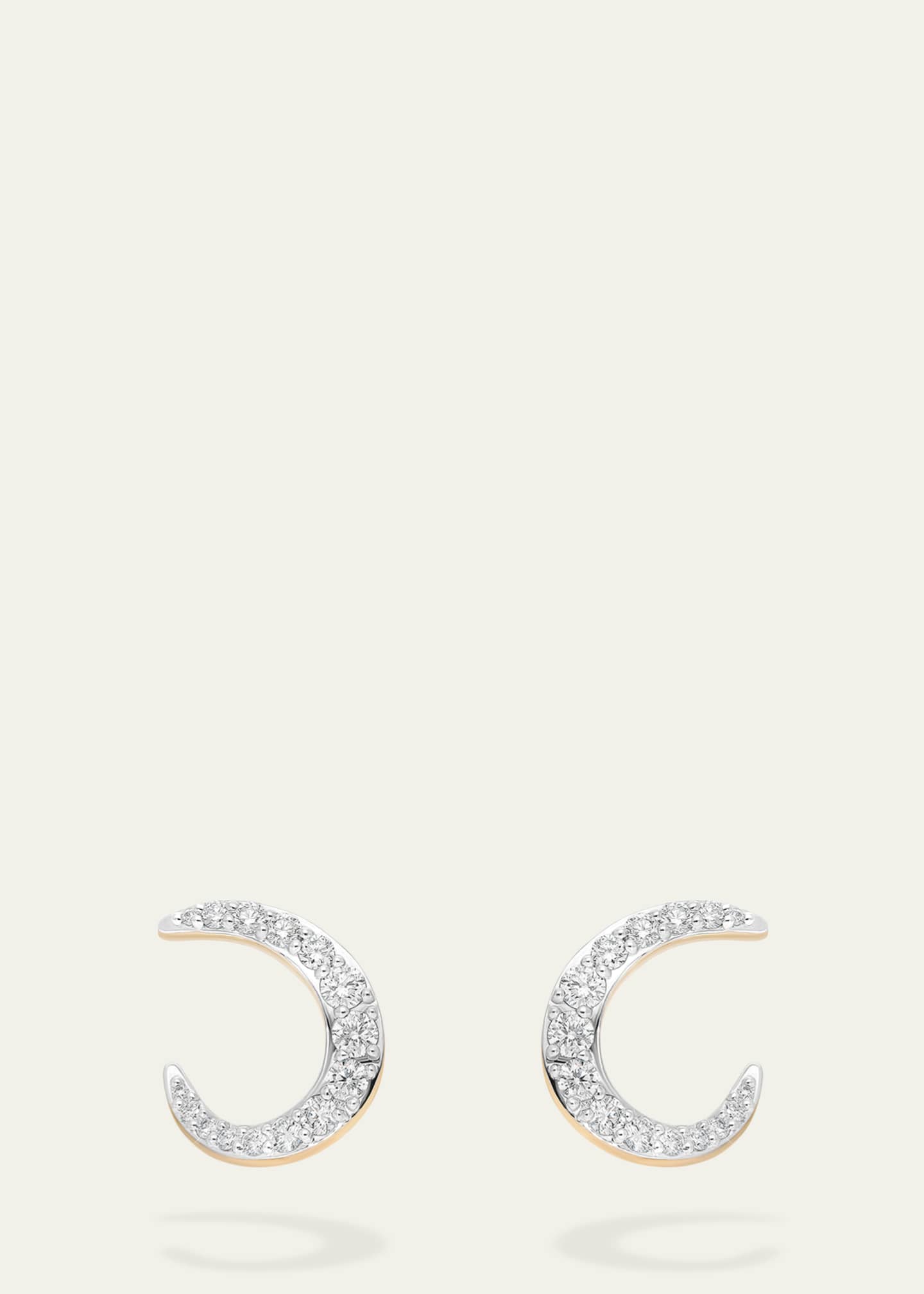 MARIE MAS 18K Rose Gold Radiant Diamond Hoop Earrings Image 3 of 4