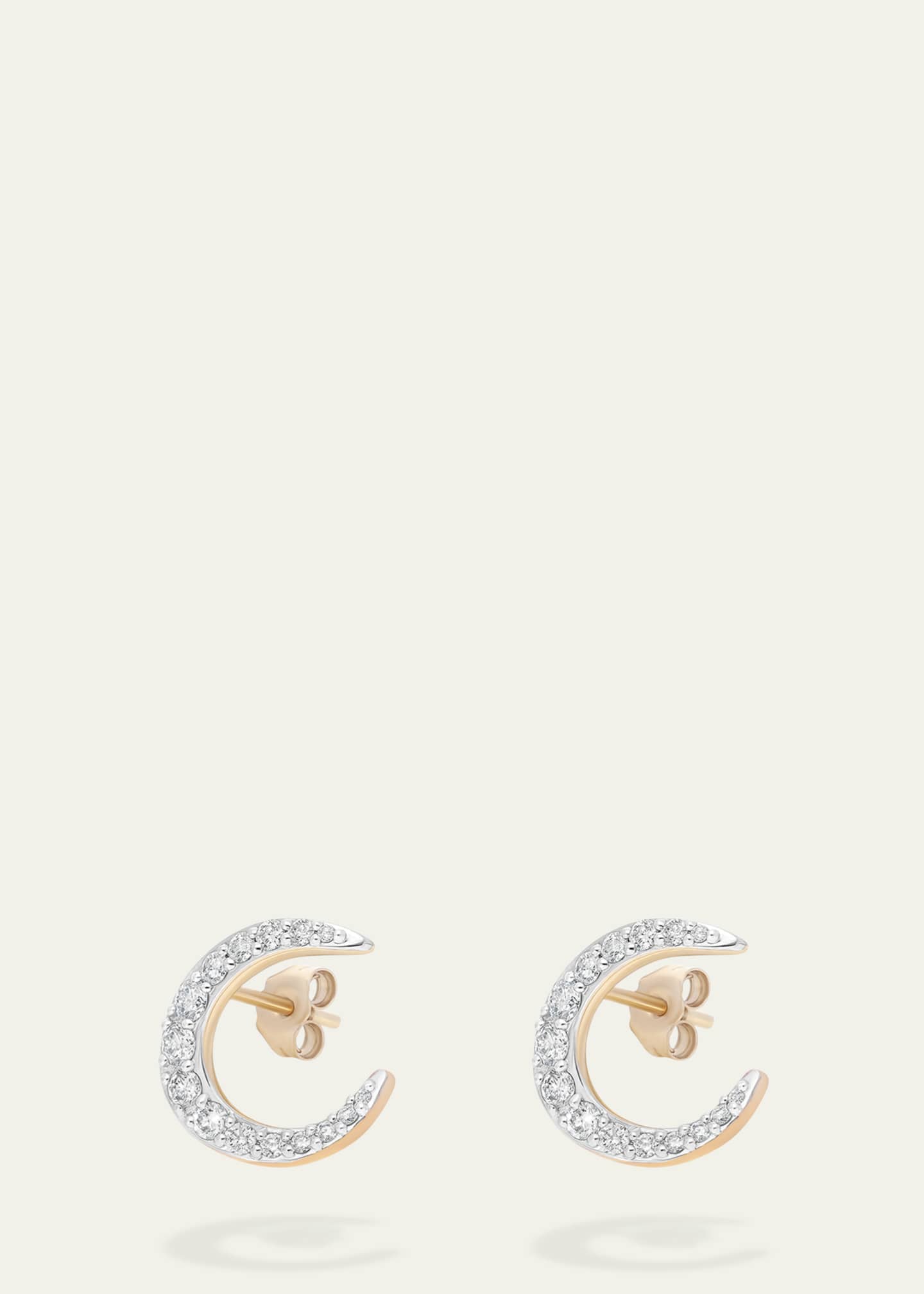 MARIE MAS 18K Rose Gold Radiant Diamond Hoop Earrings Image 4 of 4