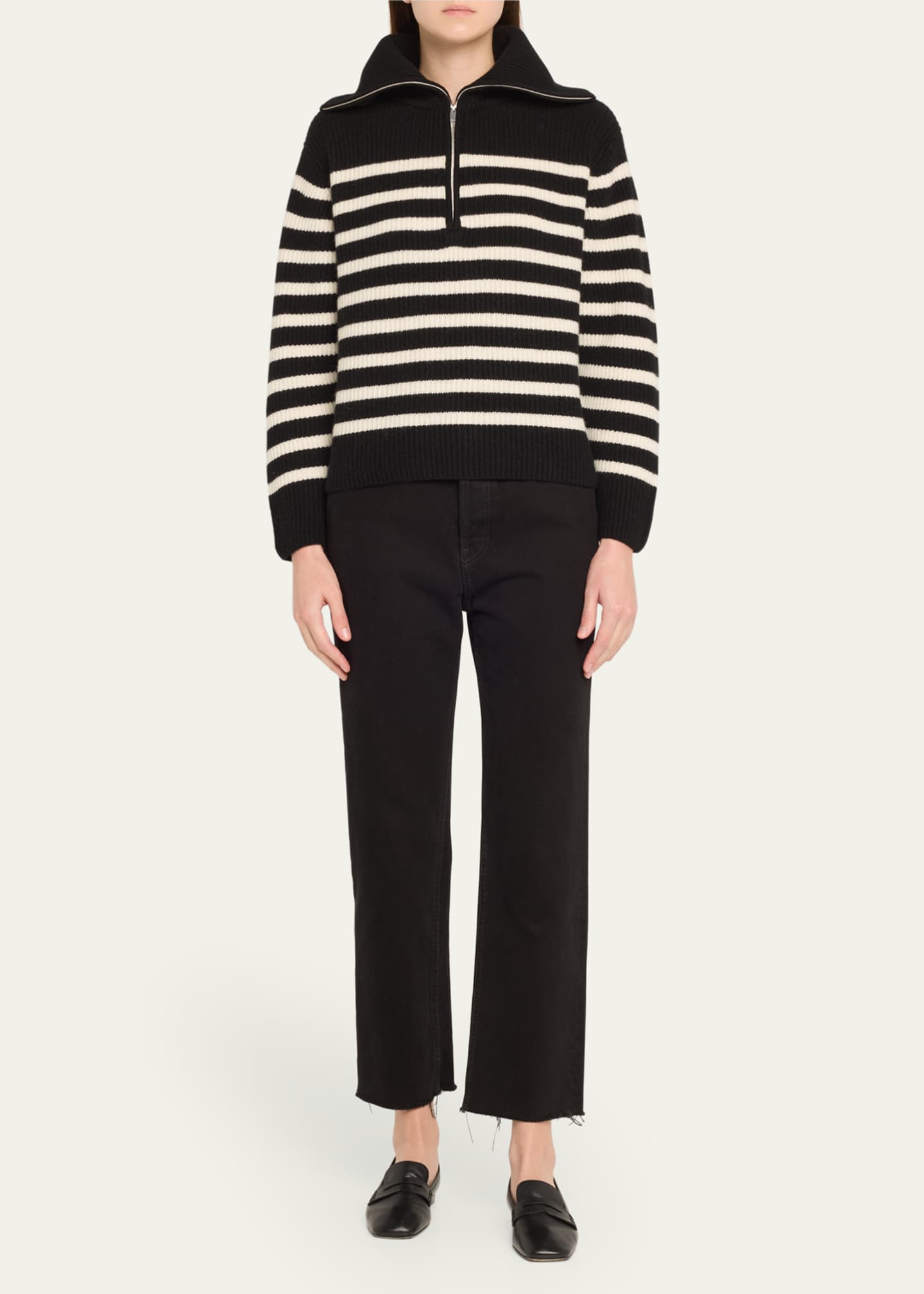 Landry Half-Zip Cashmere Sweater - Thumbnail 2