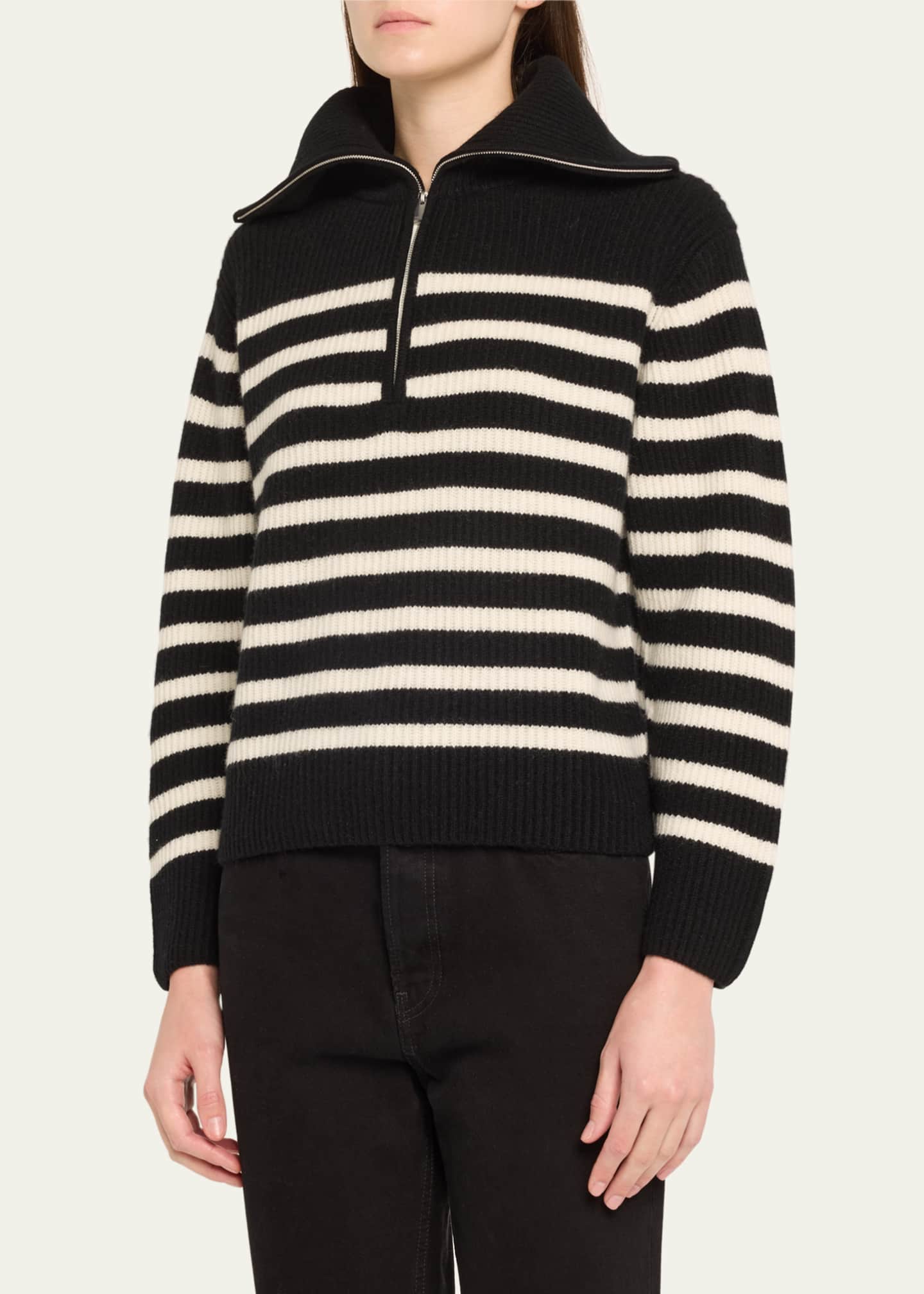 Landry Half-Zip Cashmere Sweater - Thumbnail 4
