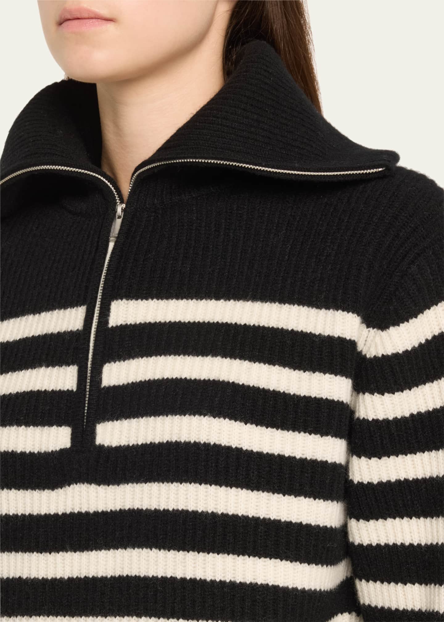 Landry Half-Zip Cashmere Sweater - Thumbnail 5