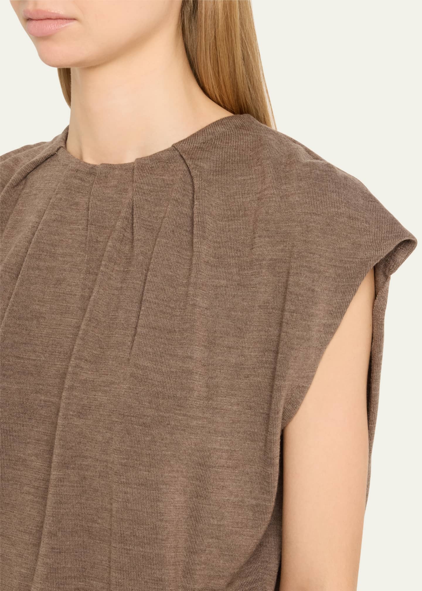 SIMKHAI Xion Draped Merino Cape Dress Image 5 of 5