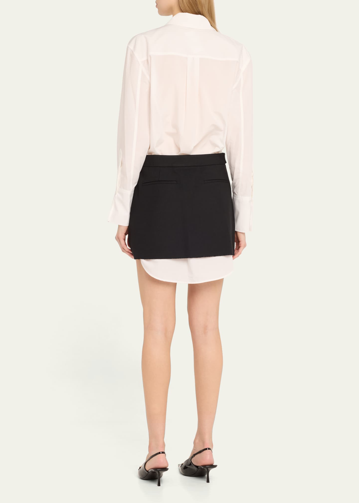 Warren Long-Sleeve Combo Shirtdress