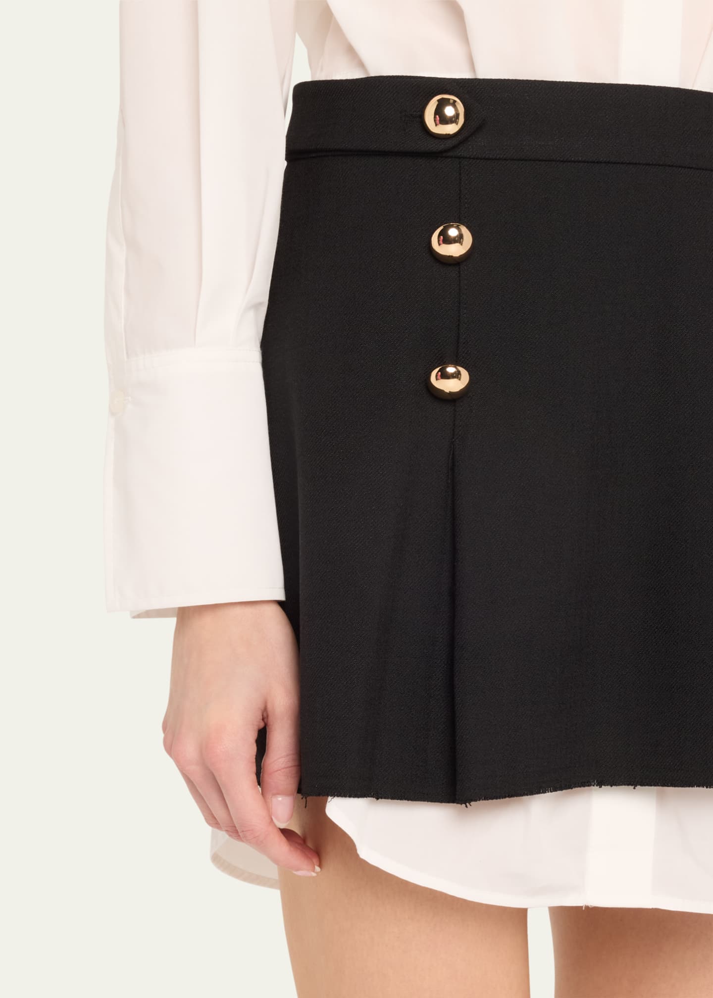 Warren Long-Sleeve Combo Shirtdress
