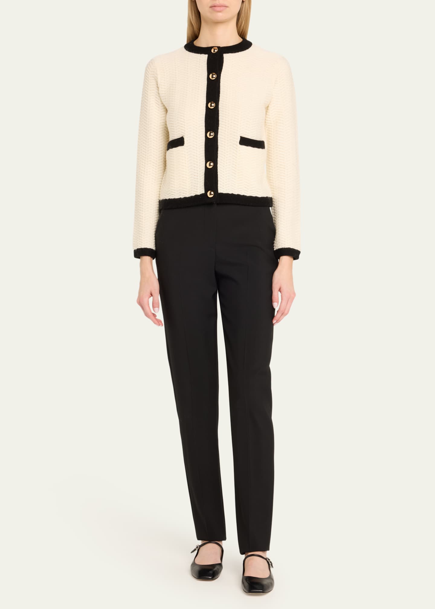 SIMKHAI Klaire Wool-Cashmere Cardigan Image 2 of 5