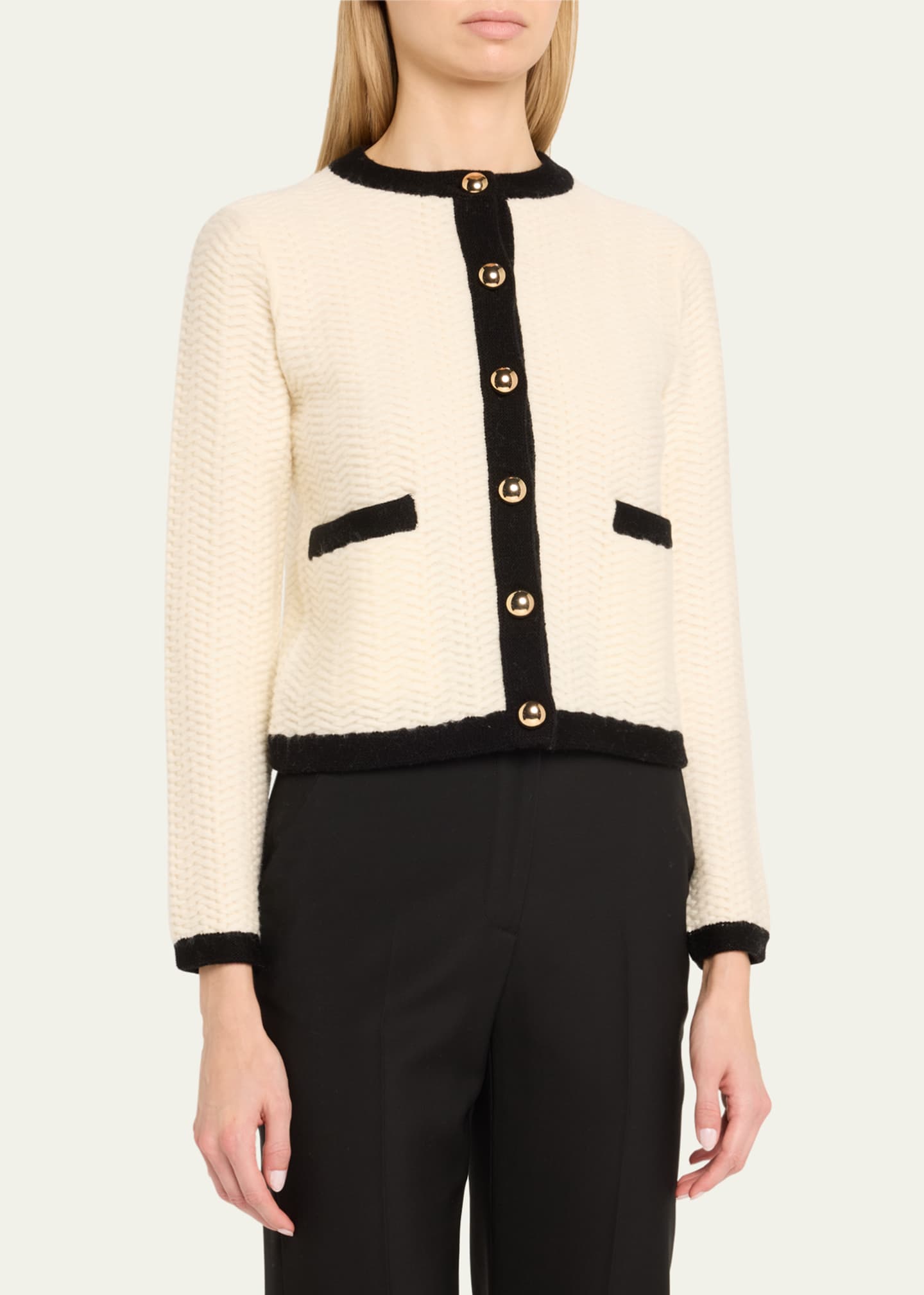 SIMKHAI Klaire Wool-Cashmere Cardigan Image 4 of 5