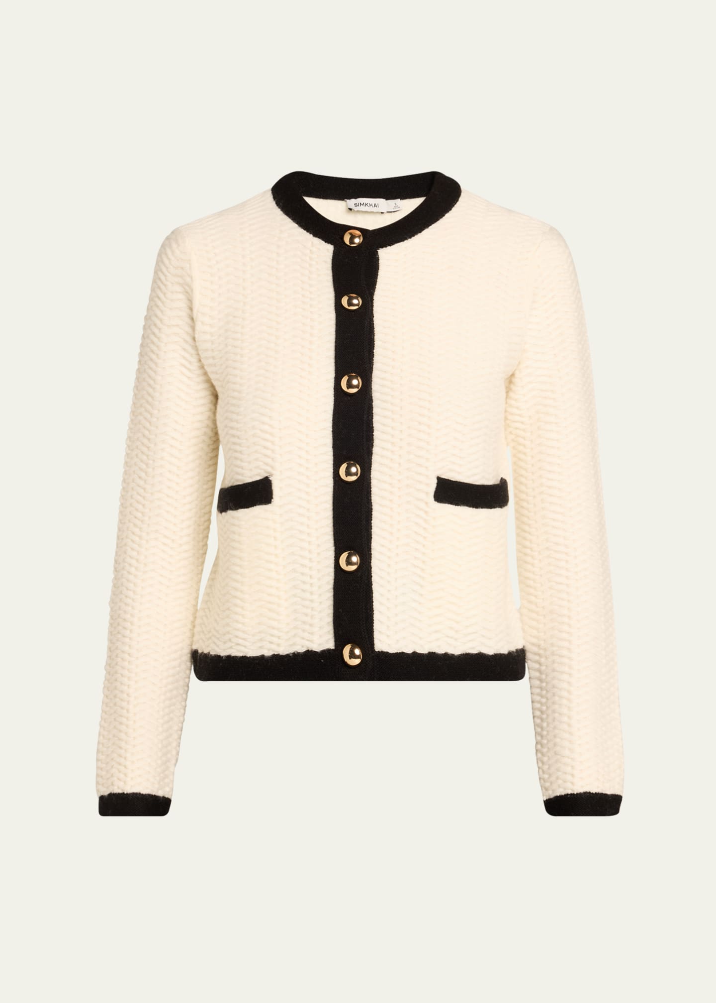 SIMKHAI Klaire Wool-Cashmere Cardigan Image 1 of 5
