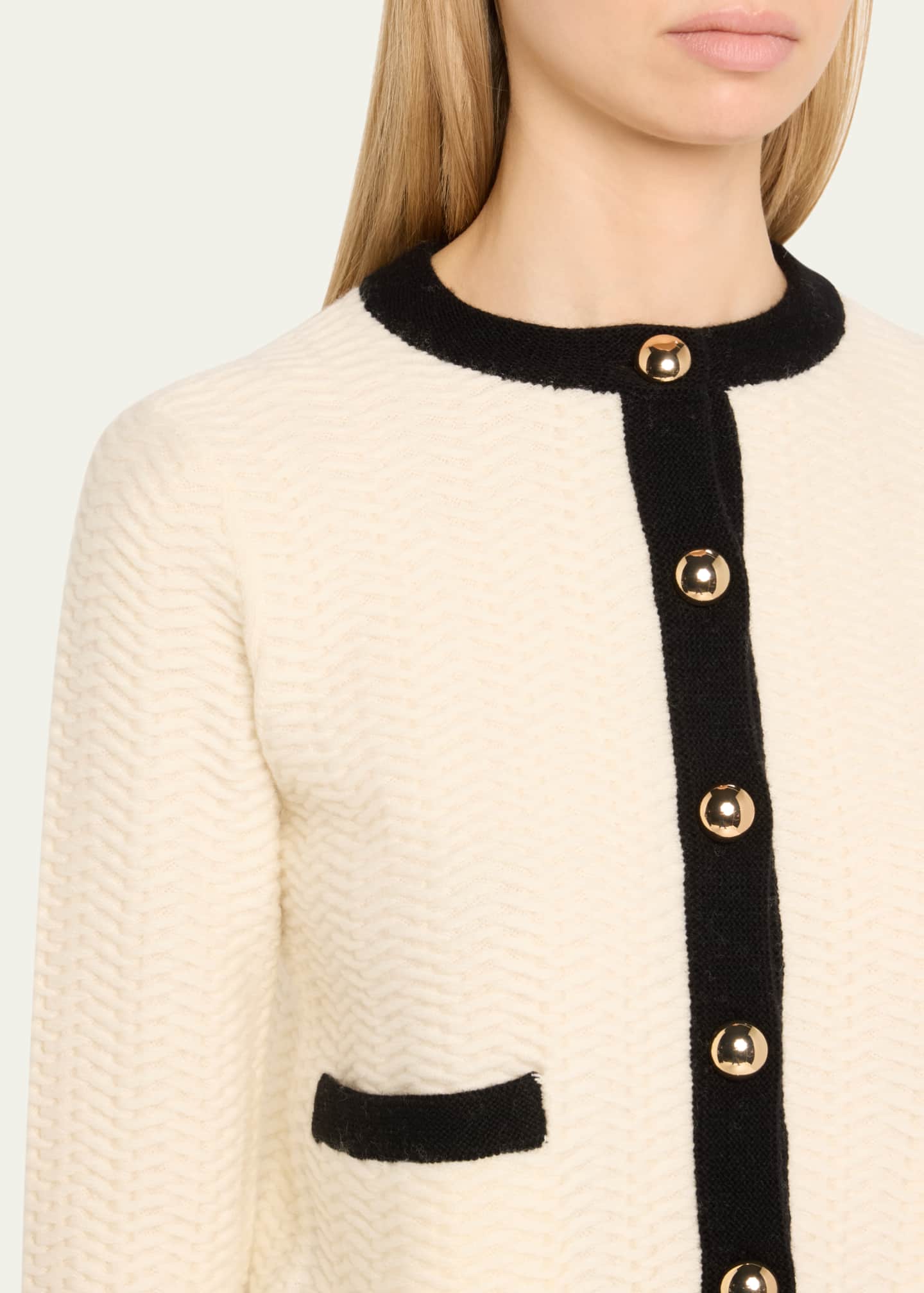 SIMKHAI Klaire Wool-Cashmere Cardigan Image 5 of 5