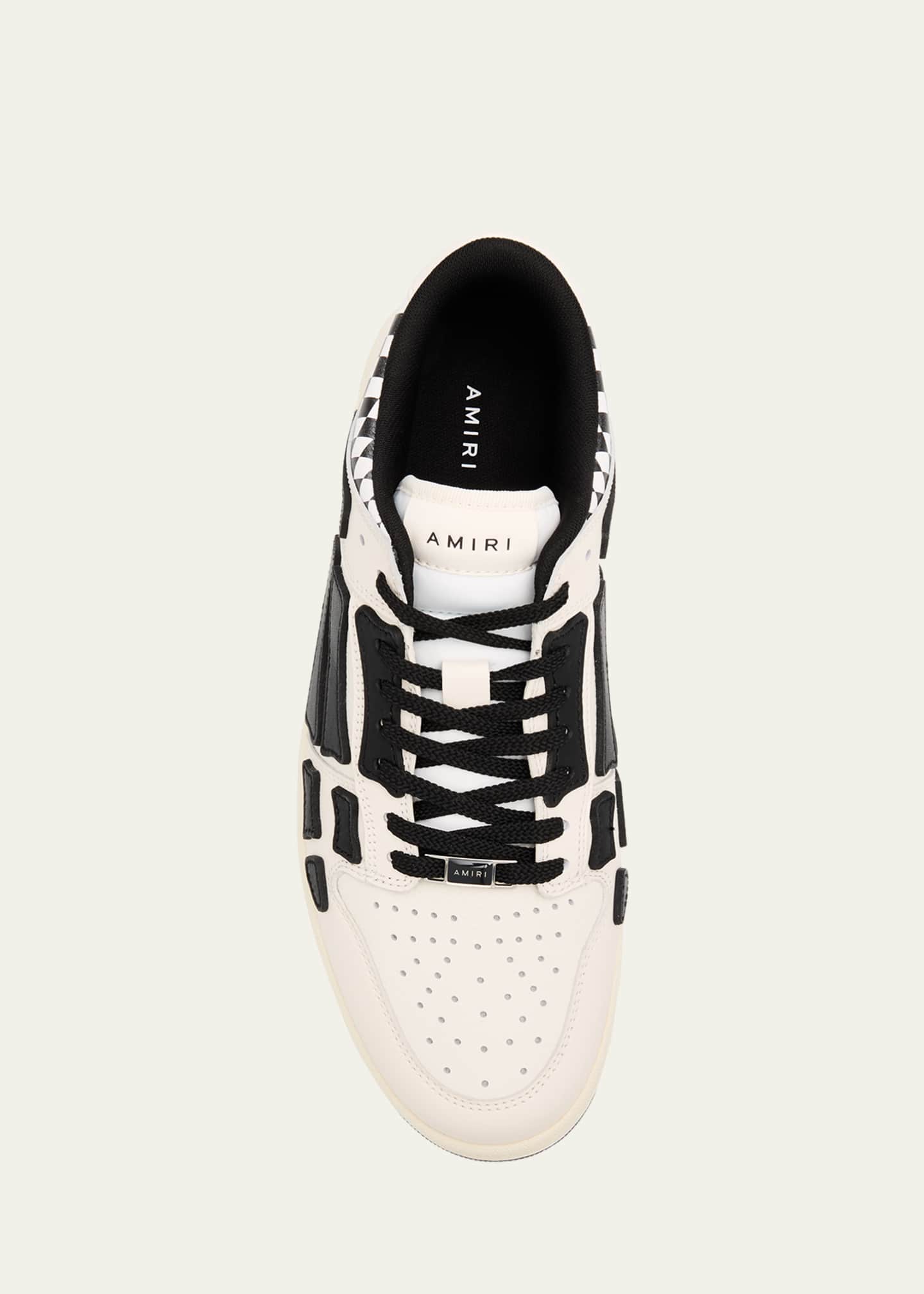 Amiri Men's Checkered Skeleton Low-Top Leather Sneakers Image 6 of 6