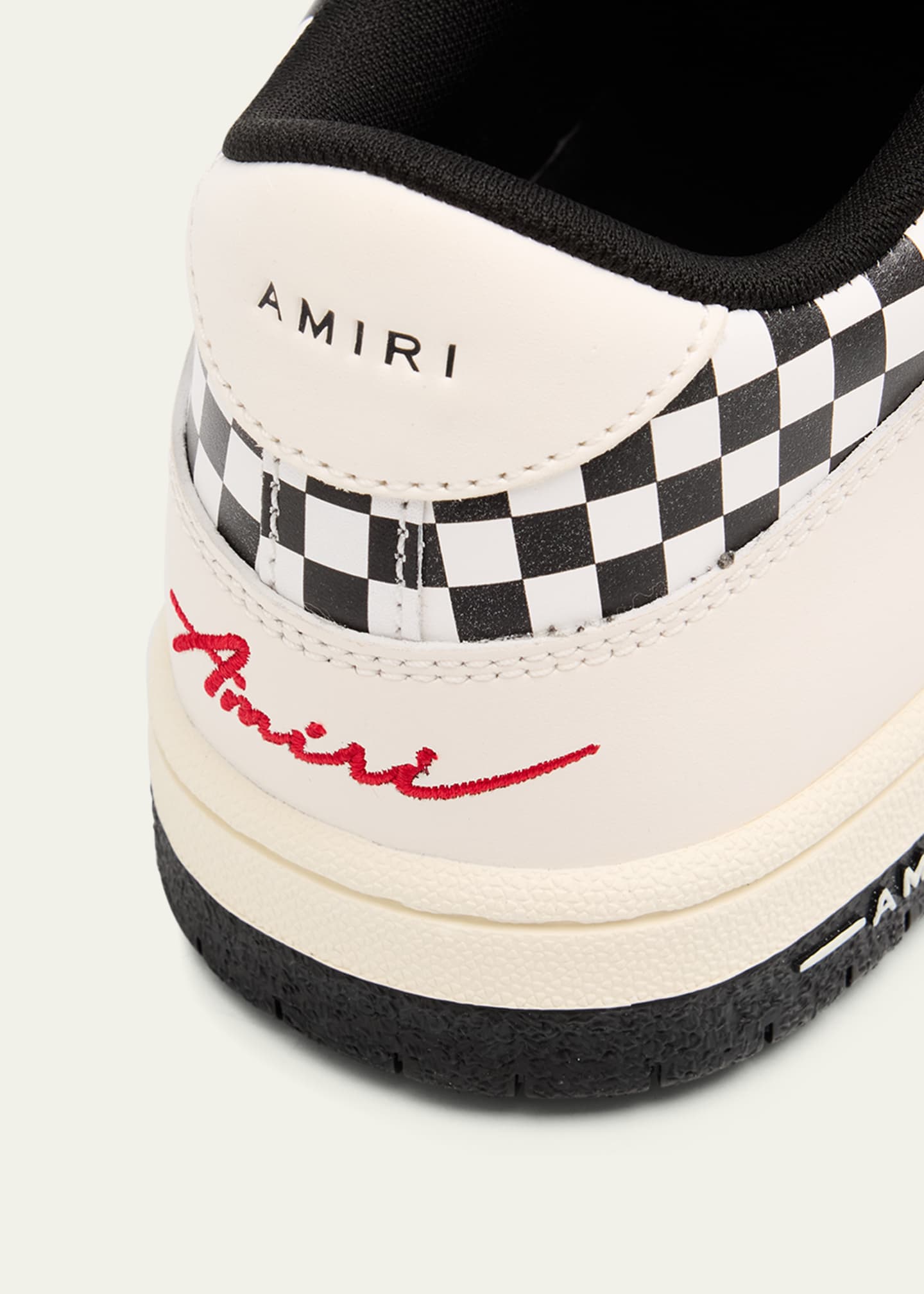 Amiri Men's Checkered Skeleton Low-Top Leather Sneakers Image 5 of 6