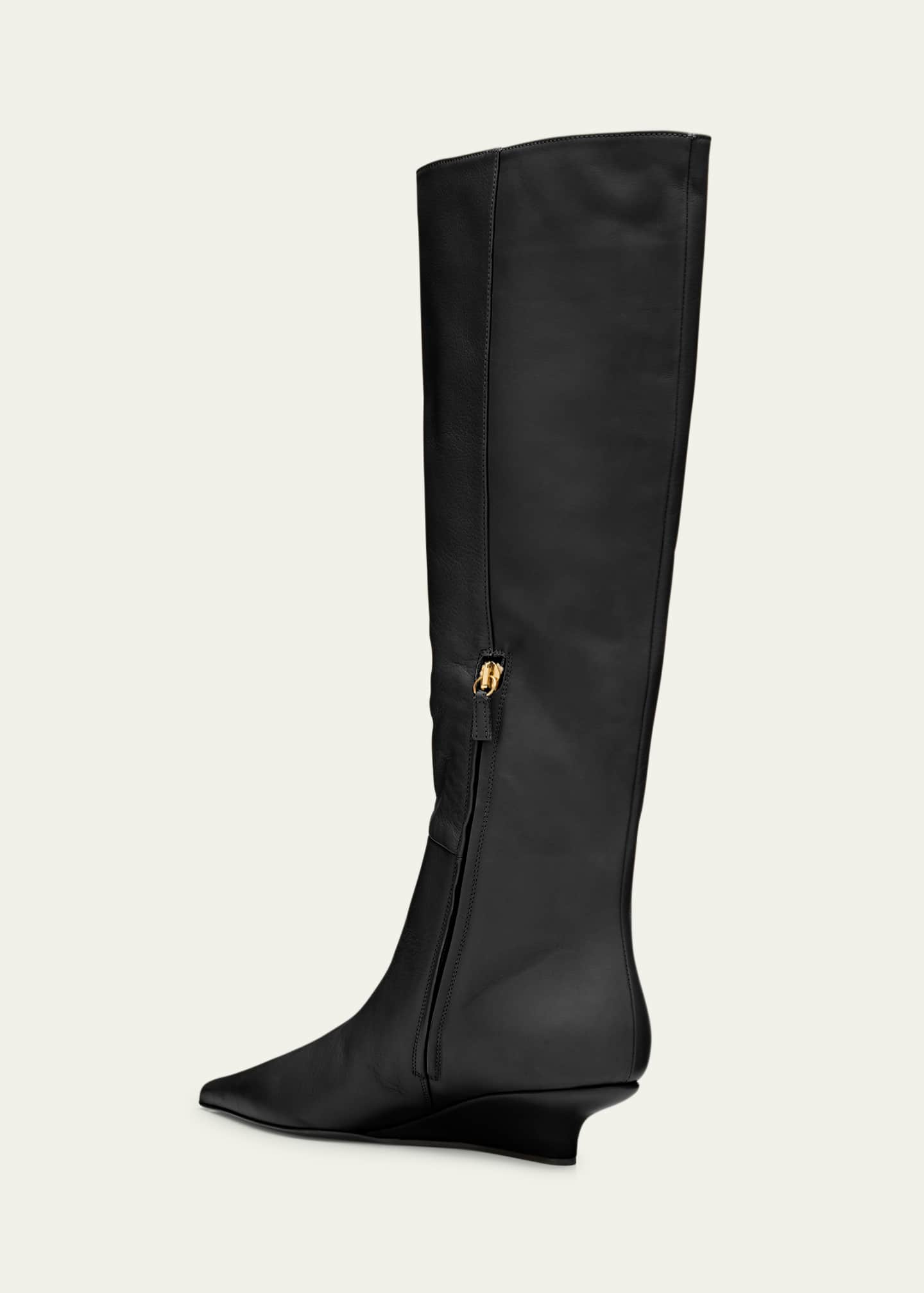 Toteme Sharp Leather Knee-High Boots Image 4 of 6