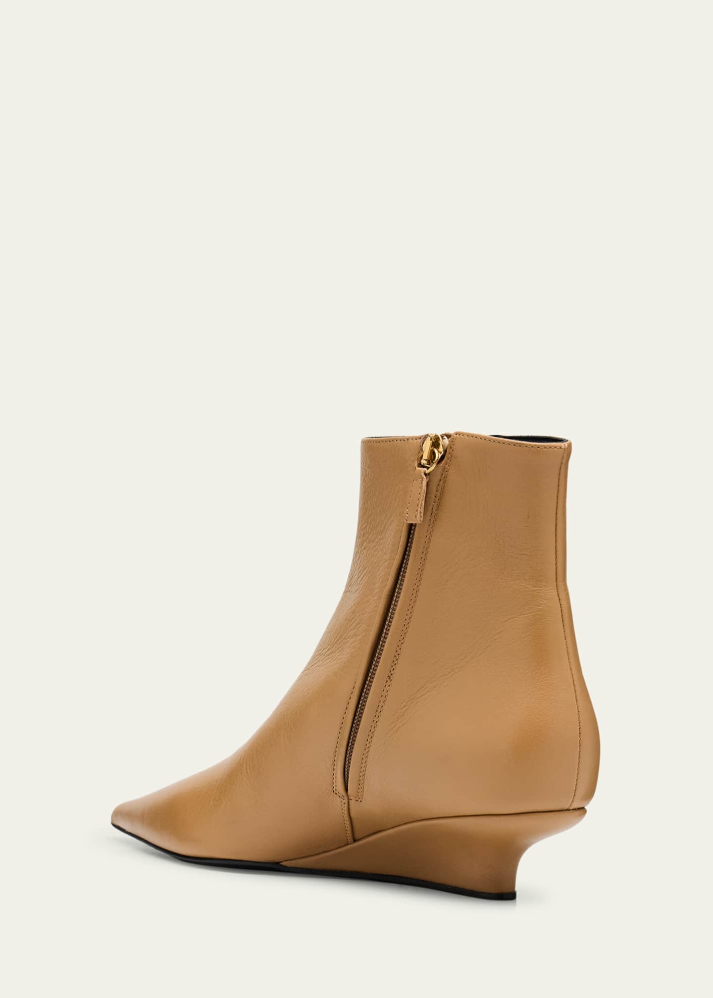 Toteme Sharp Leather Ankle Bootie Image 3 of 5