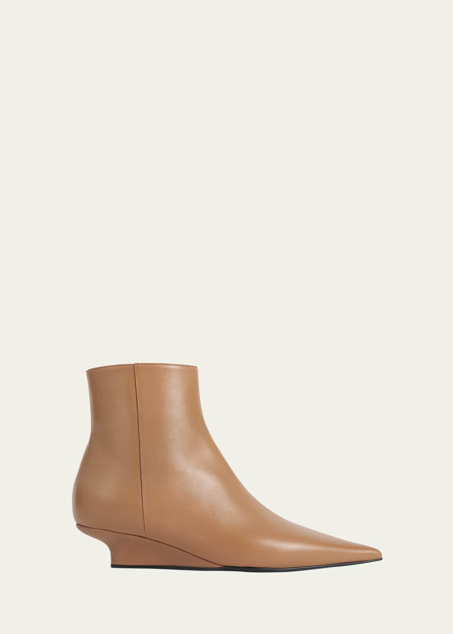 Toteme Sharp Leather Ankle Bootie Image 1 of 5
