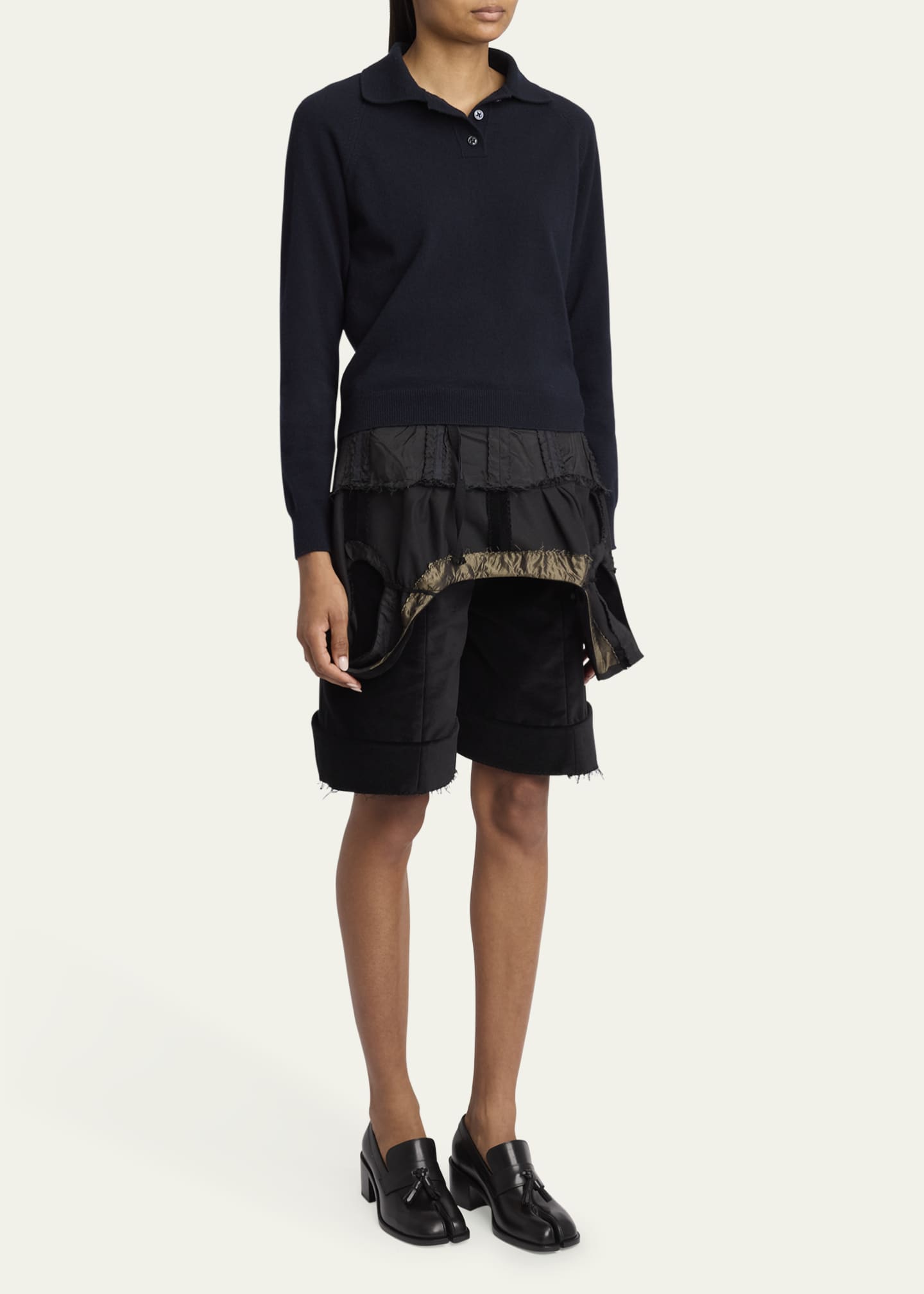 Maison Margiela Tabi-Toe Leather Tassel Block-Heel Loafers Image 3 of 5