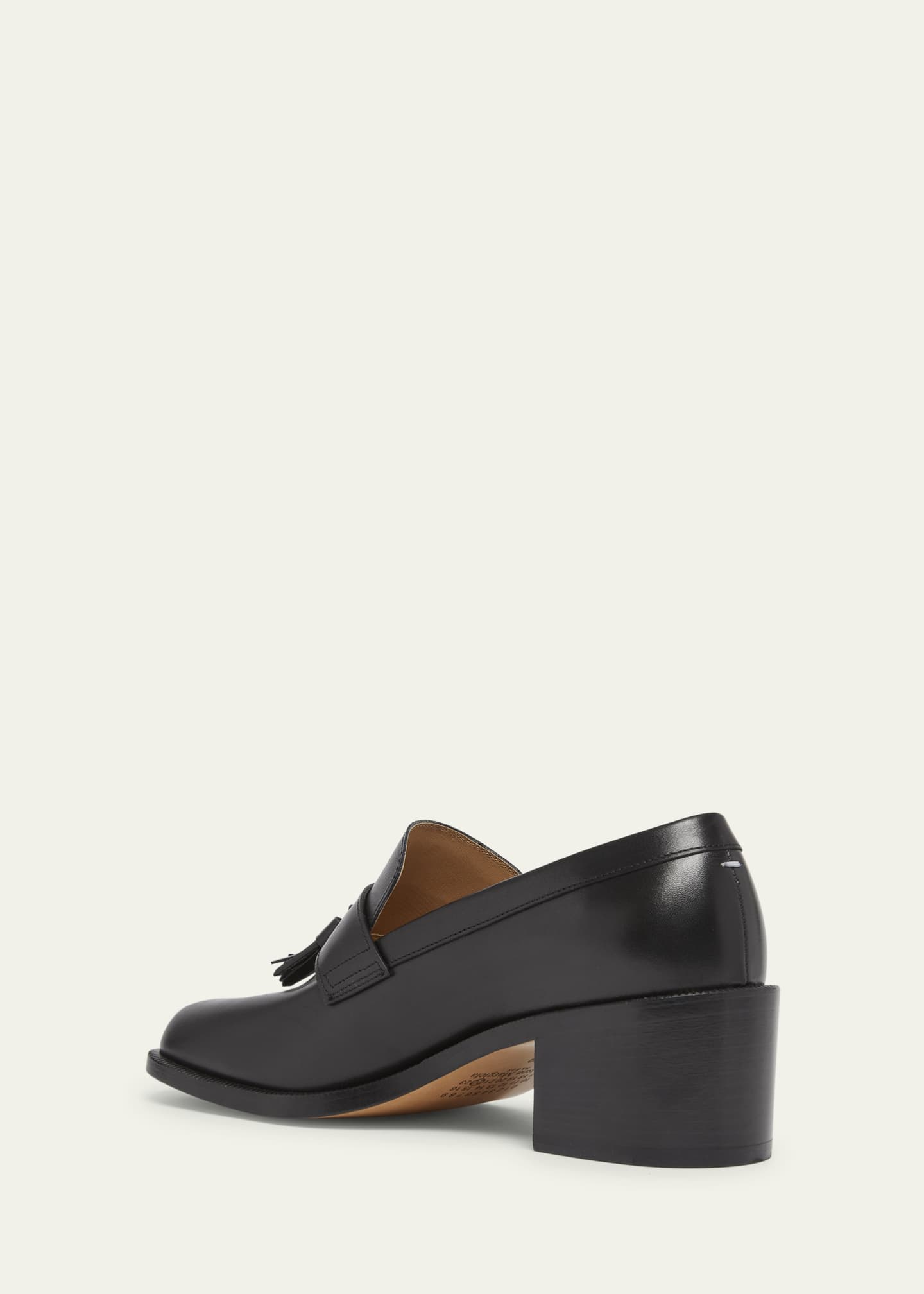 Maison Margiela Tabi-Toe Leather Tassel Block-Heel Loafers Image 4 of 5