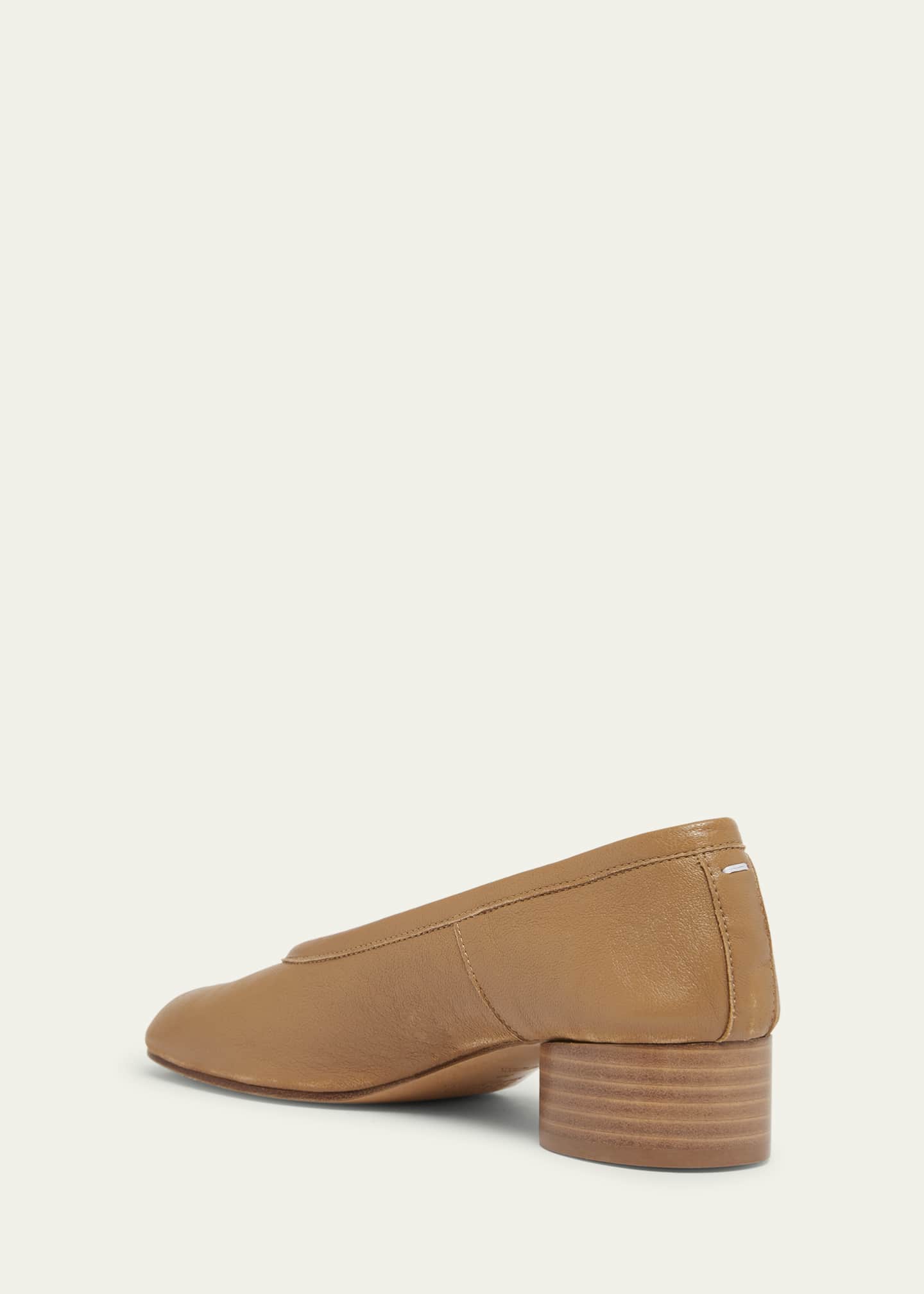 Maison Margiela Tabi Leather Split-Toe Ballerina Pumps Image 2 of 3