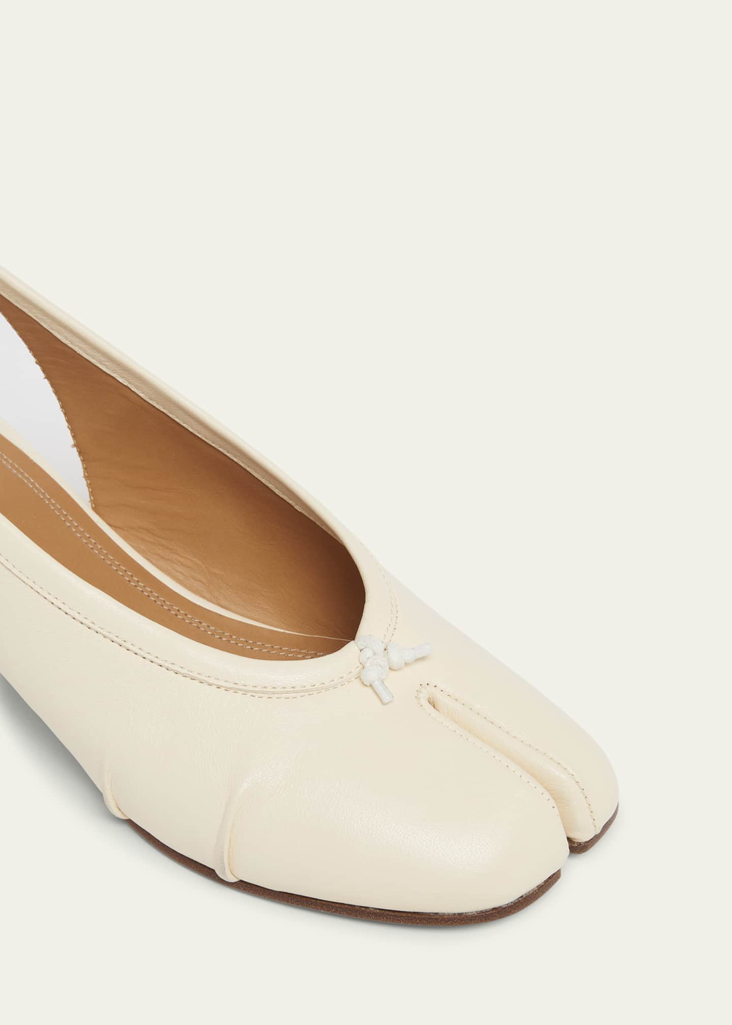 Maison Margiela Tabi Leather Slingback Ballerina Pumps