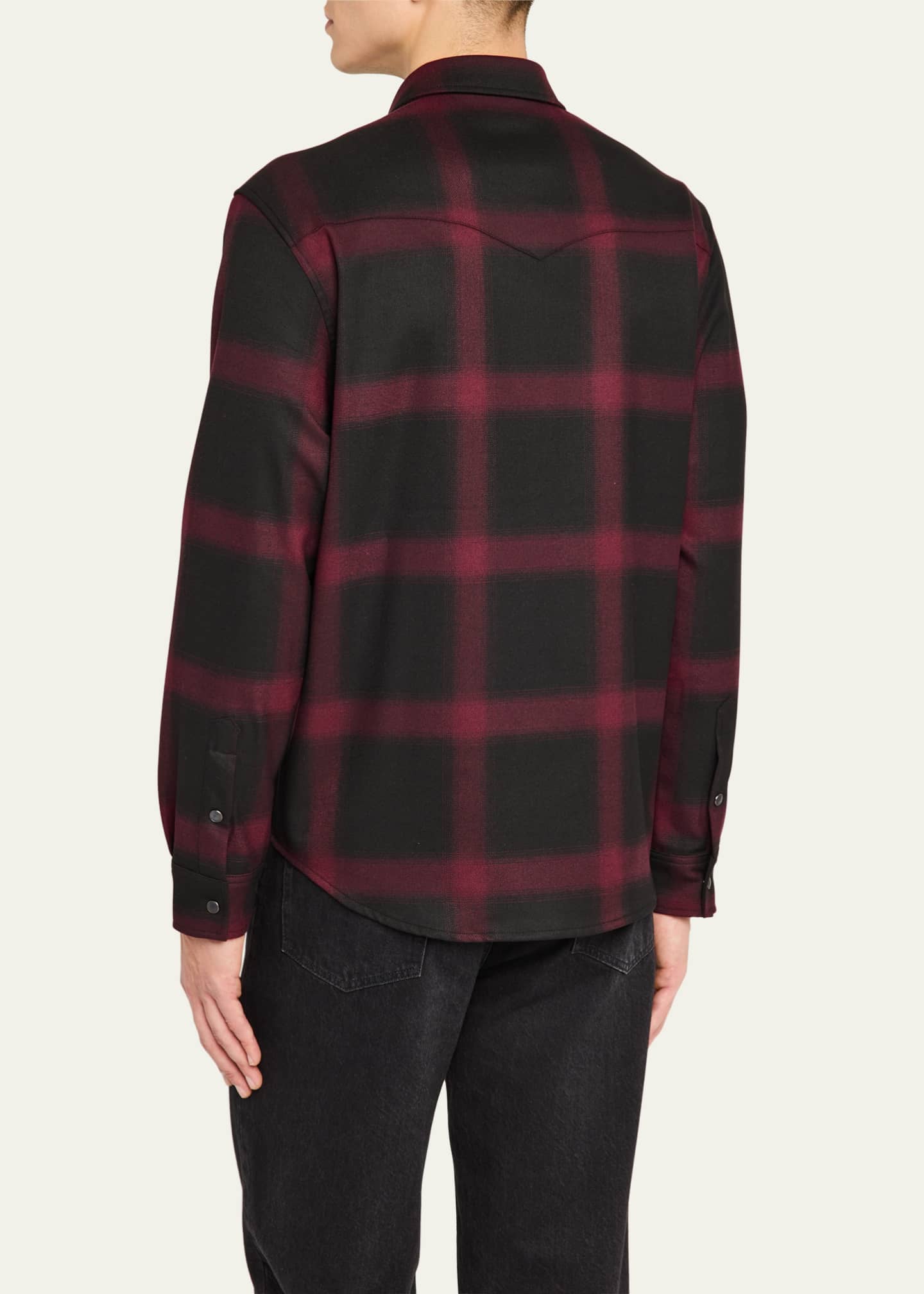 monfrere Men's Eastwood Plaid Two-Pocket Western Shirt Image 3 of 5