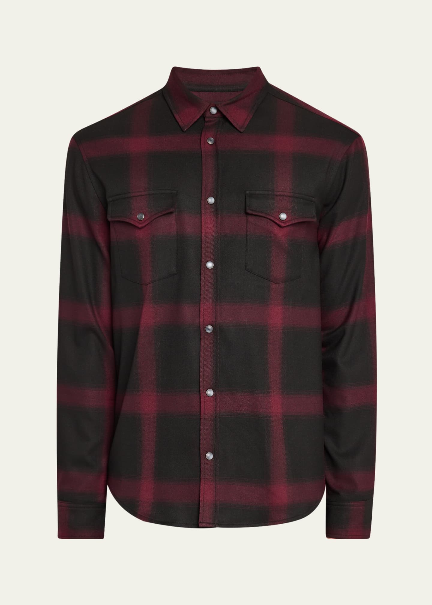 monfrere Men's Eastwood Plaid Two-Pocket Western Shirt Image 1 of 5