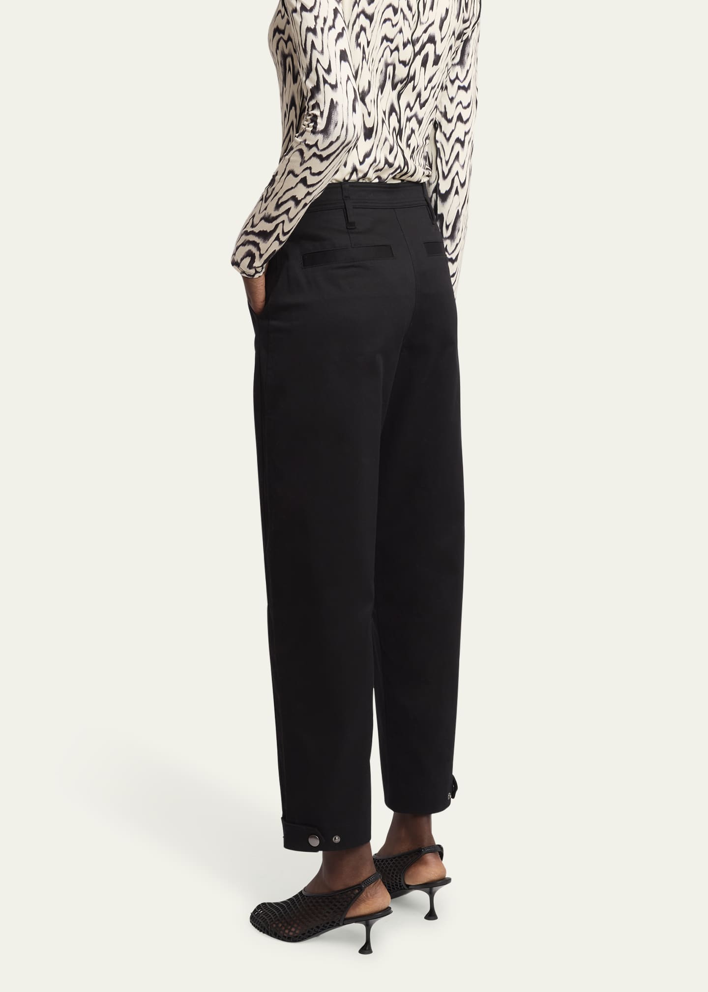 Proenza Schouler White Label Cait Cotton Twill Pants Image 3 of 5