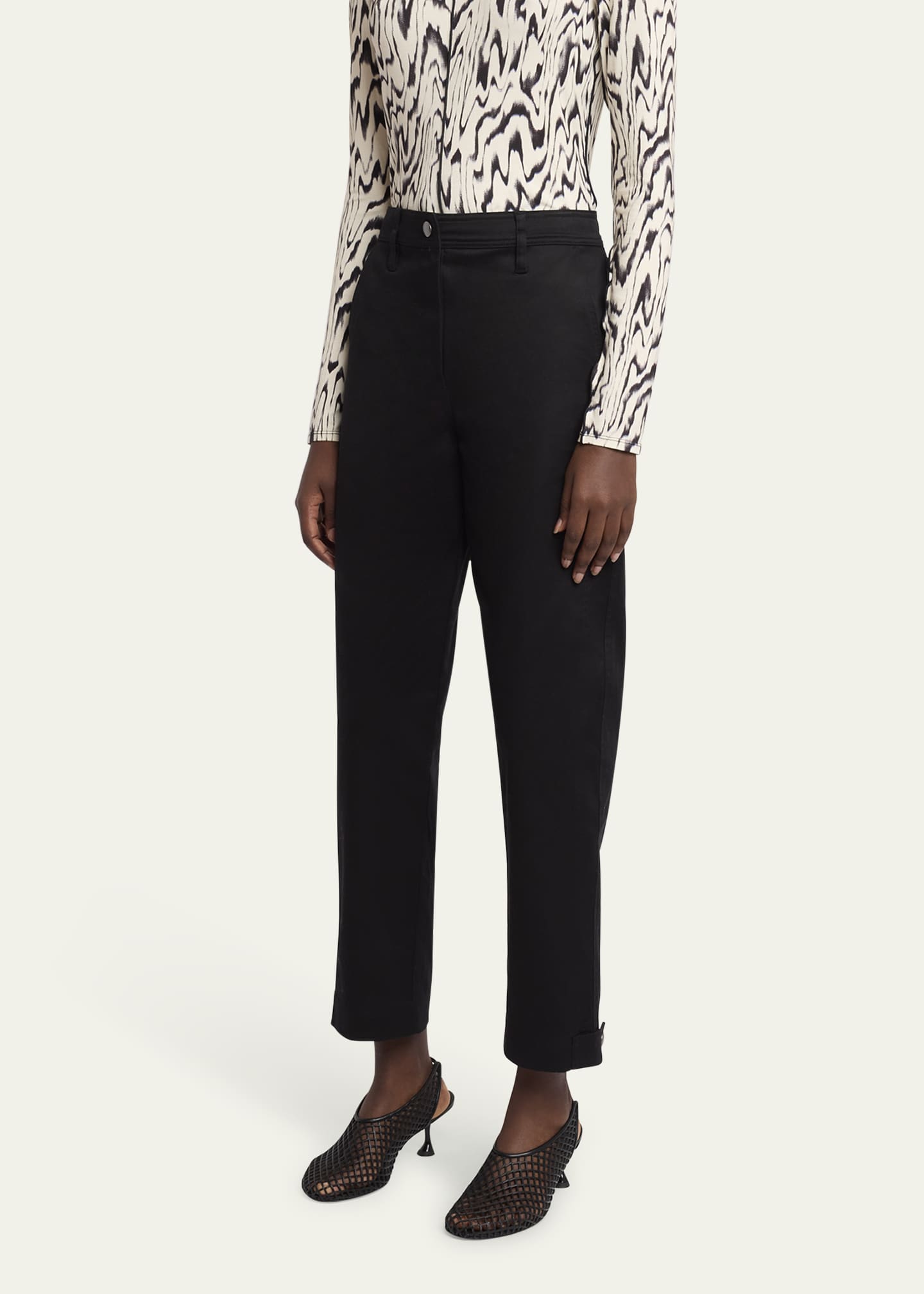 Proenza Schouler White Label Cait Cotton Twill Pants Image 4 of 5