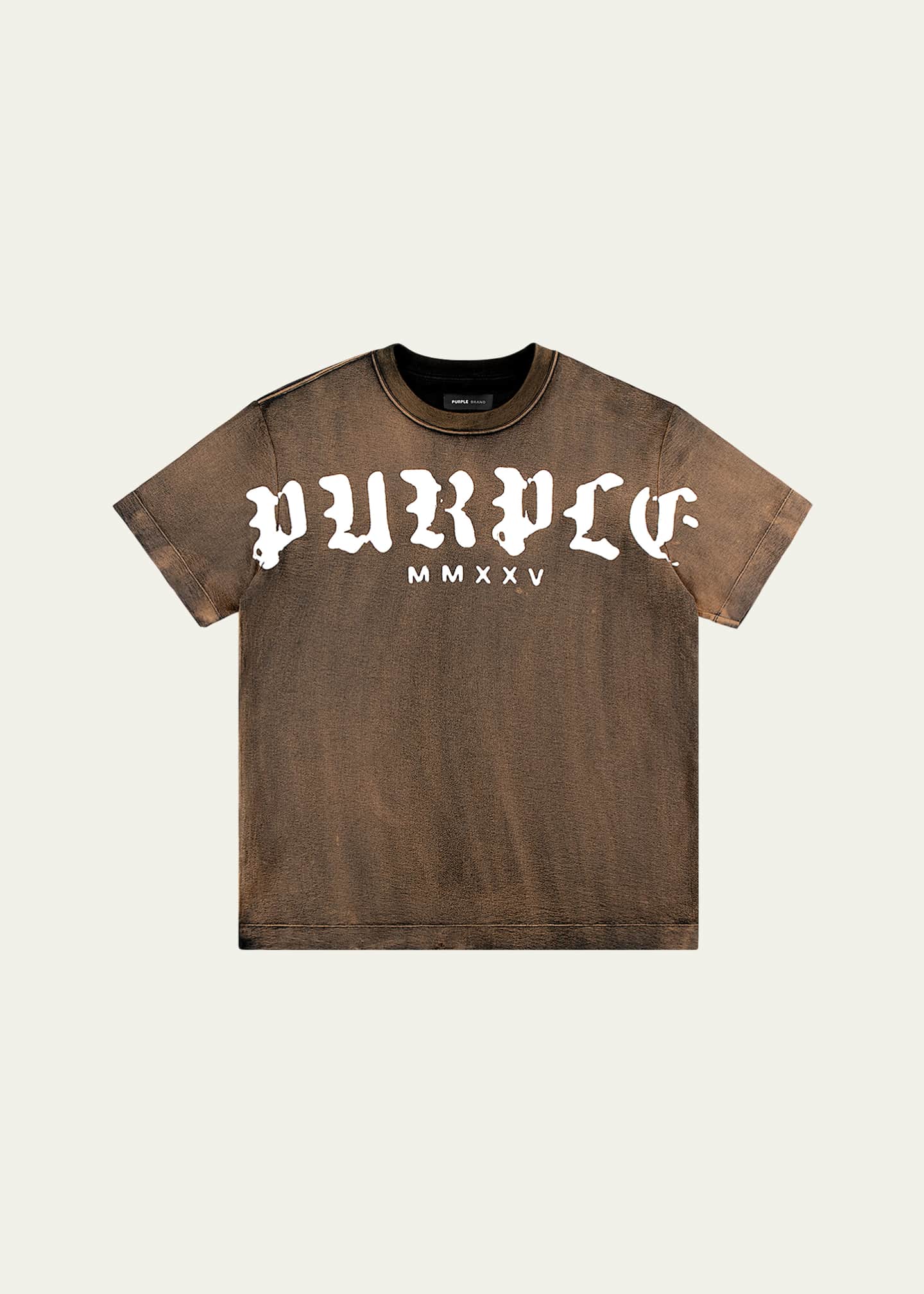 PURPLE Men's Textured Jersey Logo T-Shirt Image 1 of 3