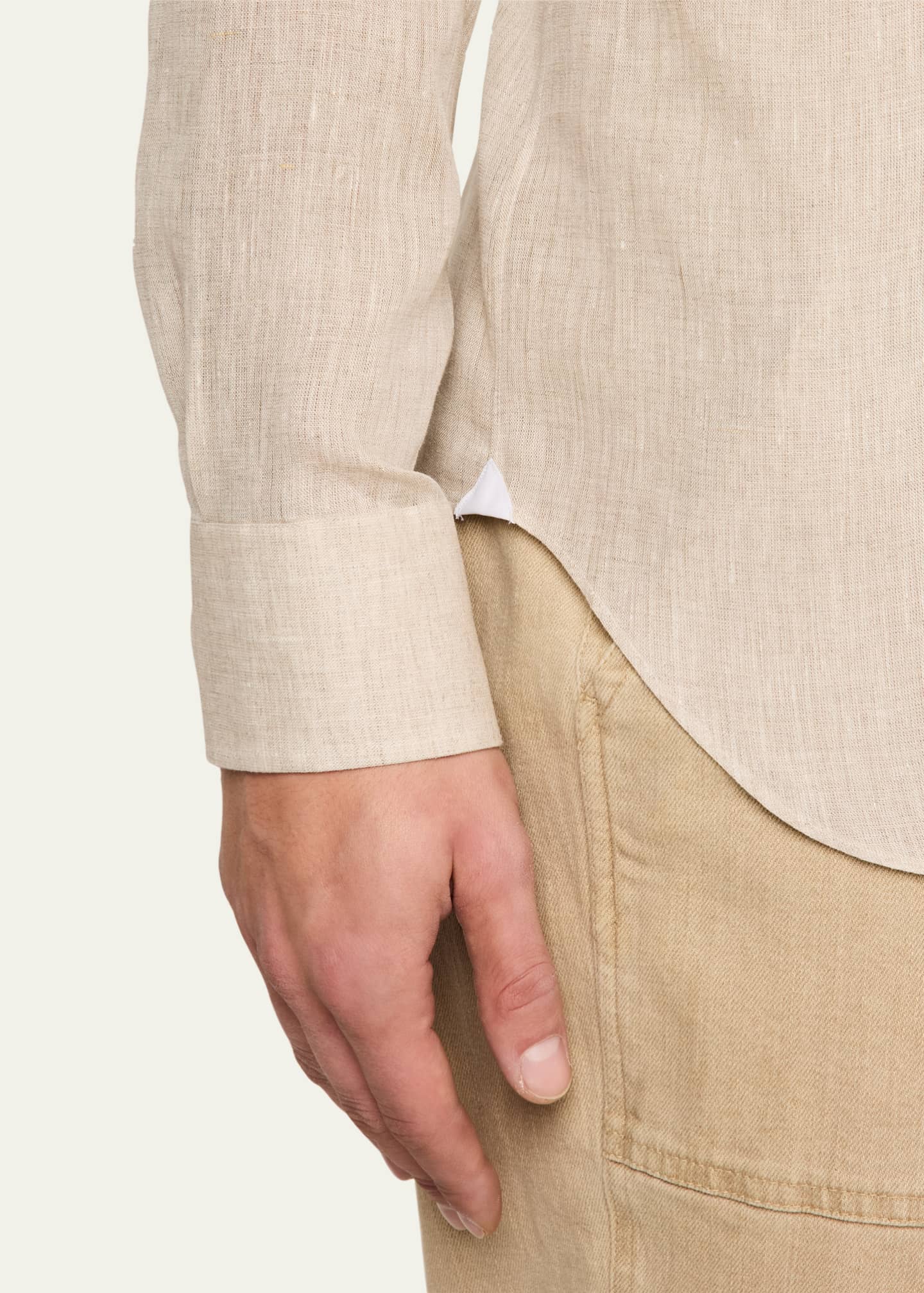 Bergdorf Goodman Men's Cotton Button-Collar Sport Shirt Image 5 of 5