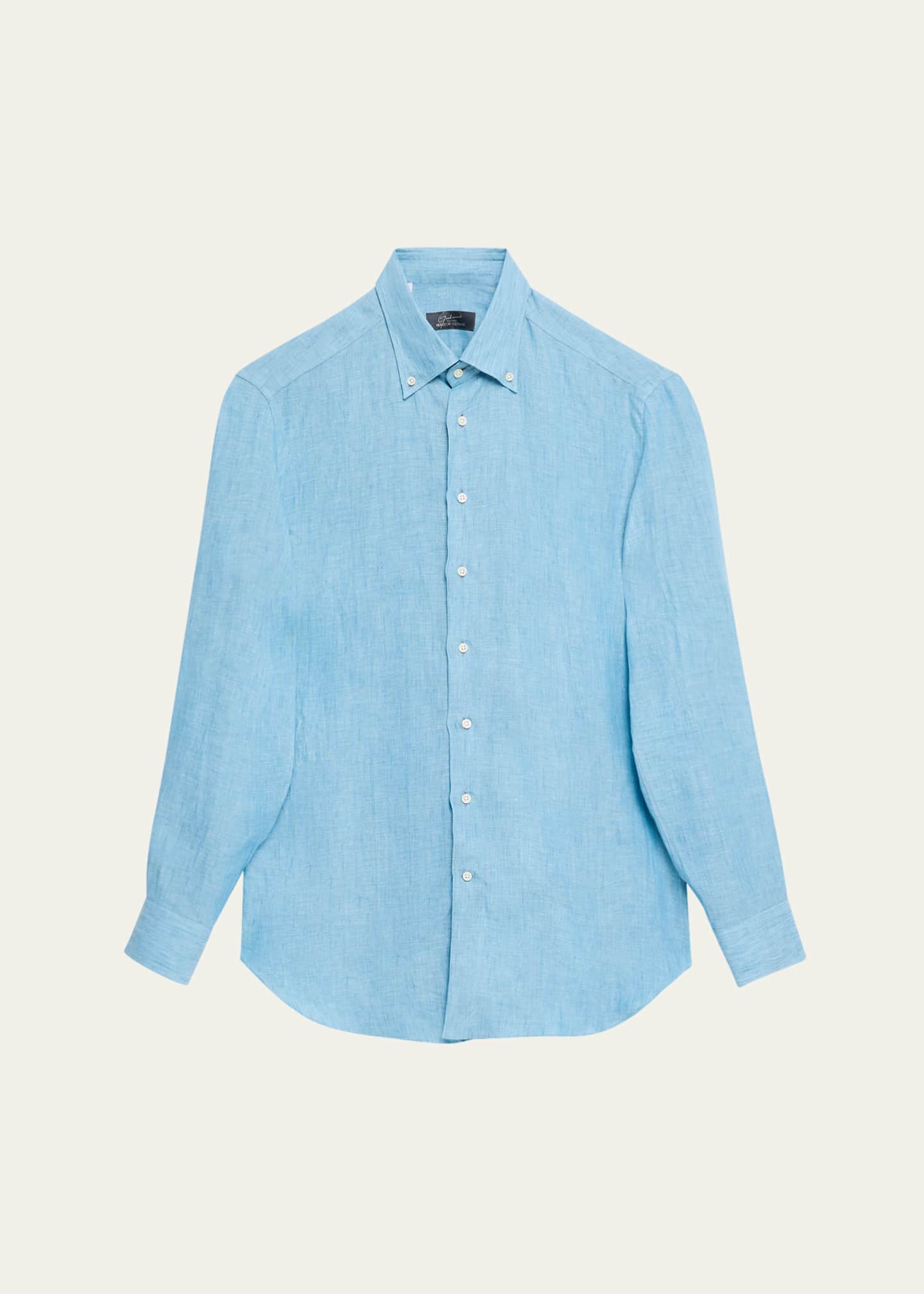 Bergdorf Goodman Men's Cotton Button-Collar Sport Shirt Image 1 of 5
