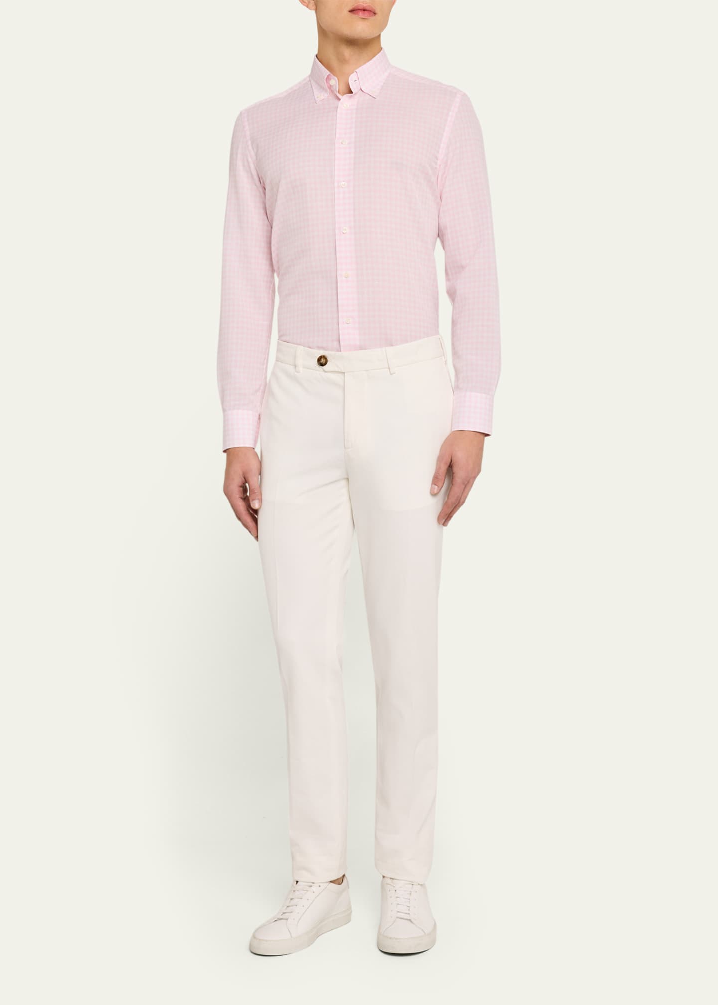 Bergdorf Goodman Men's Cotton Gingham Sport Shirt Image 2 of 5