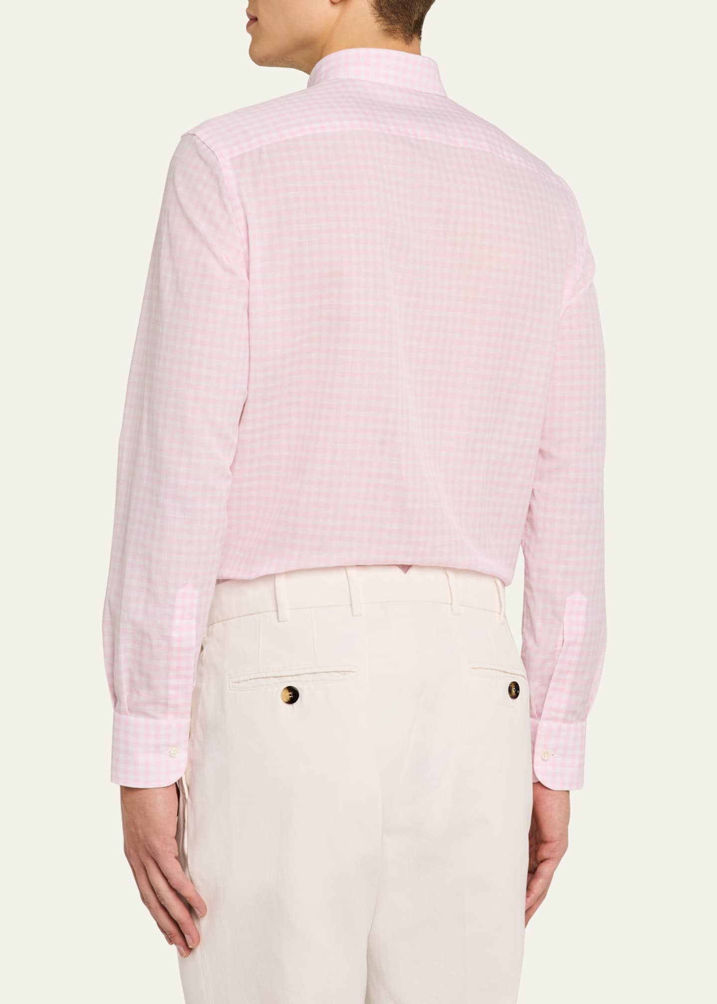 Bergdorf Goodman Men's Cotton Gingham Sport Shirt Image 3 of 5