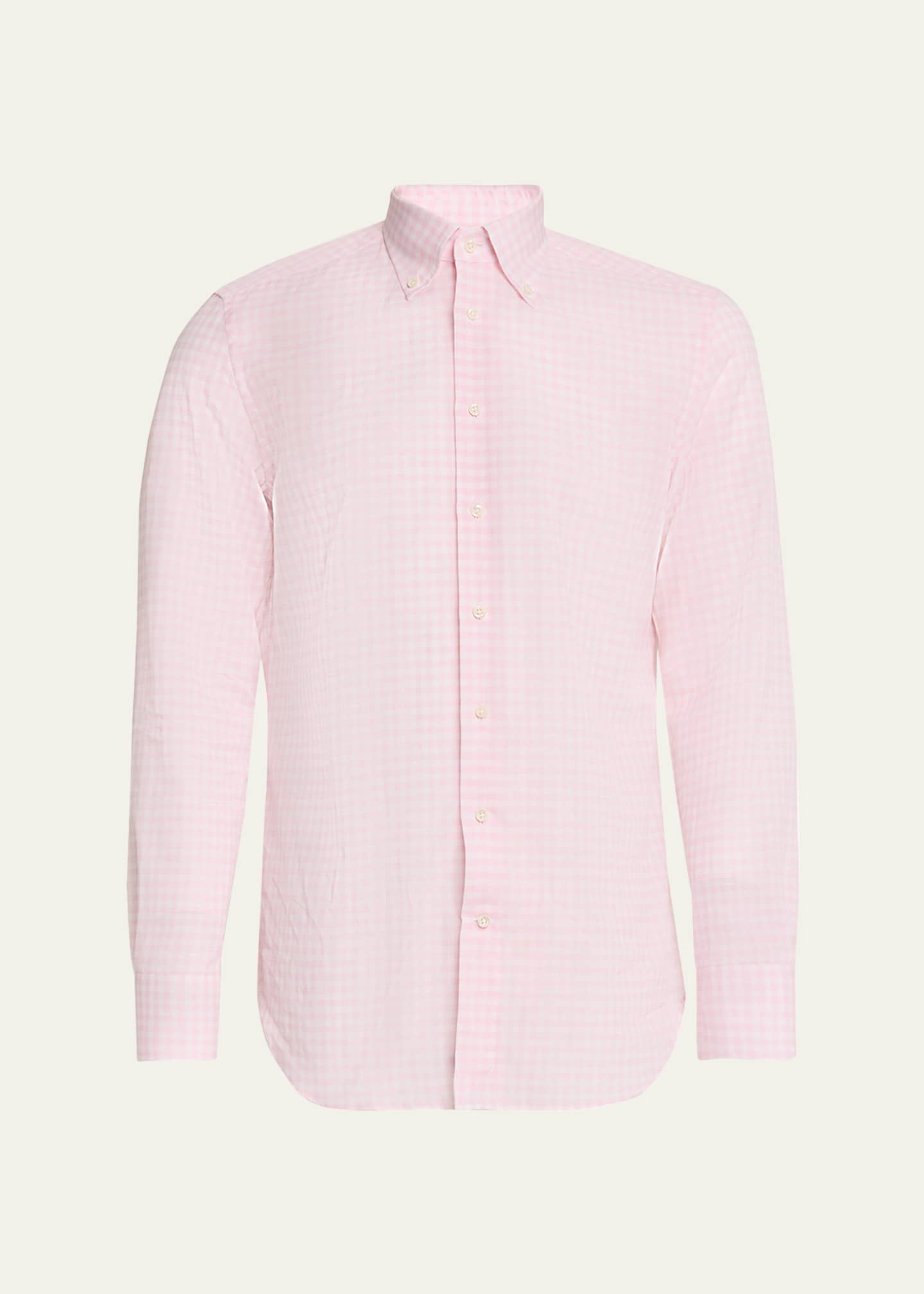 Bergdorf Goodman Men's Cotton Gingham Sport Shirt Image 1 of 5