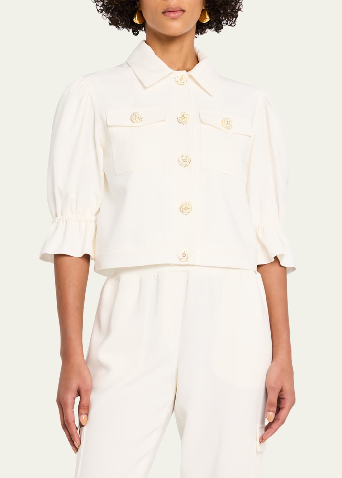 Cinq a Sept Julieta Puff-Sleeve Jacket Image 4 of 5