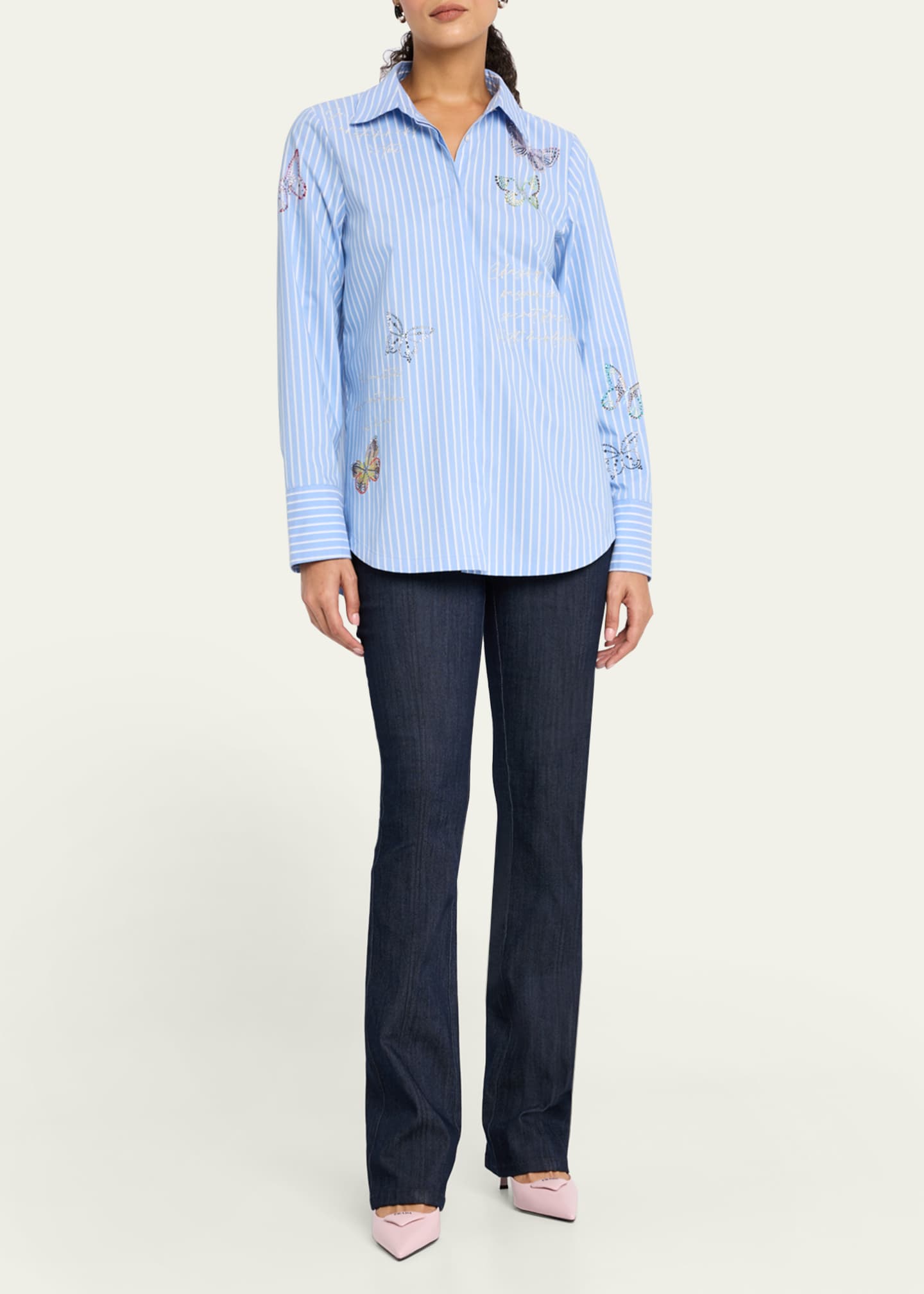 Cinq a Sept Lisa Butterfly Long-Sleeve Shirt Image 2 of 5
