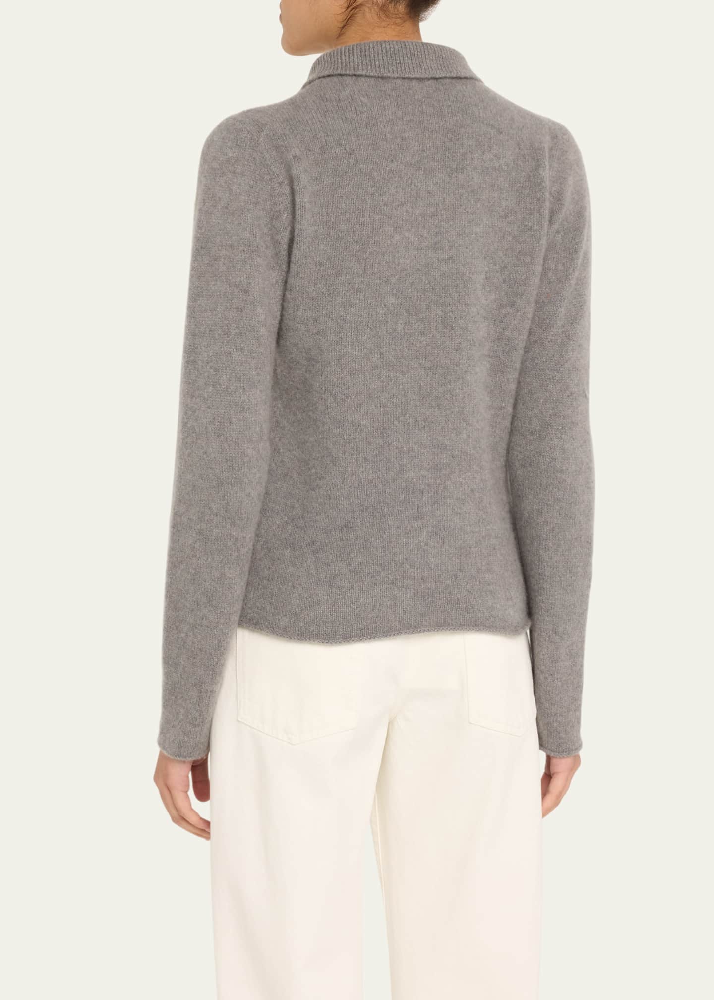 The Elder Statesman Fitted Polo Cashmere Sweater Image 3 of 5
