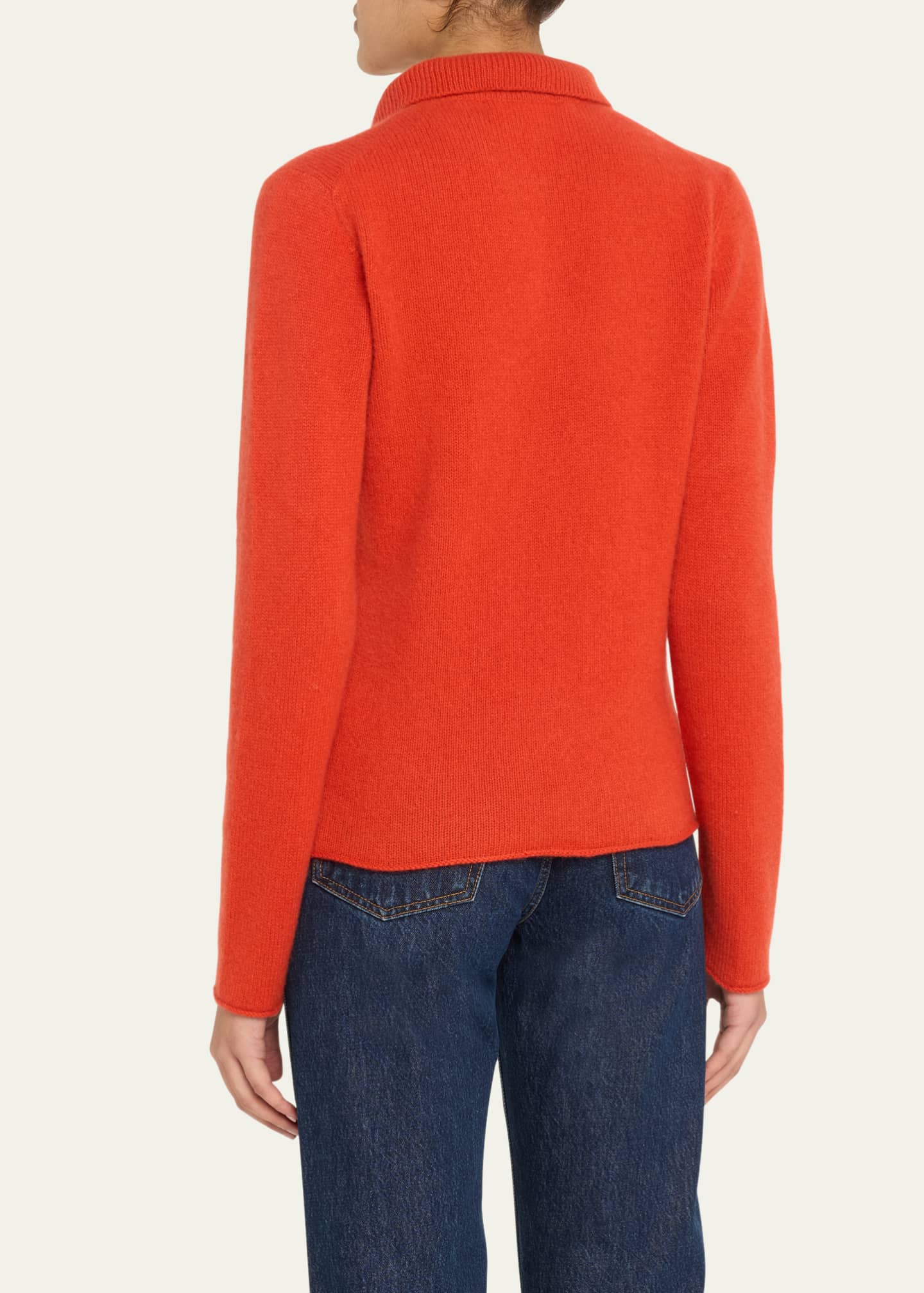 The Elder Statesman Fitted Polo Cashmere Sweater Image 3 of 5
