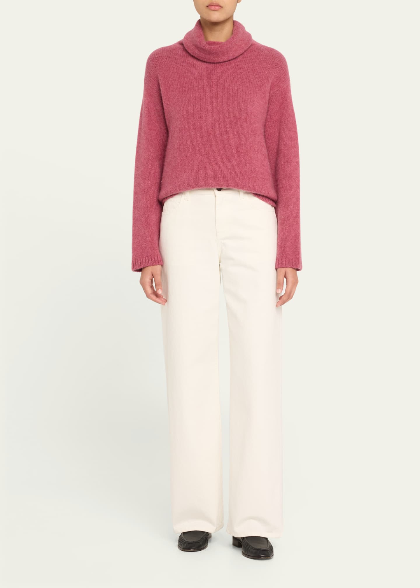 The Elder Statesman Slouchy Turtleneck Cashmere Sweater Image 2 of 5