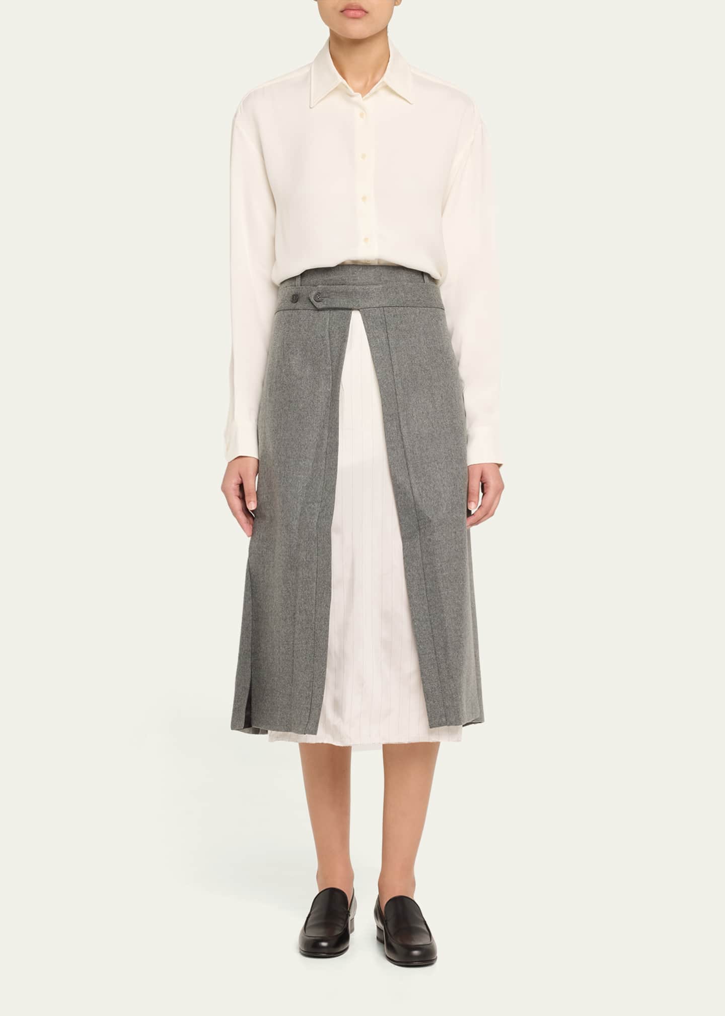 bettter Andes Apron Wool Midi Skirt Image 2 of 5