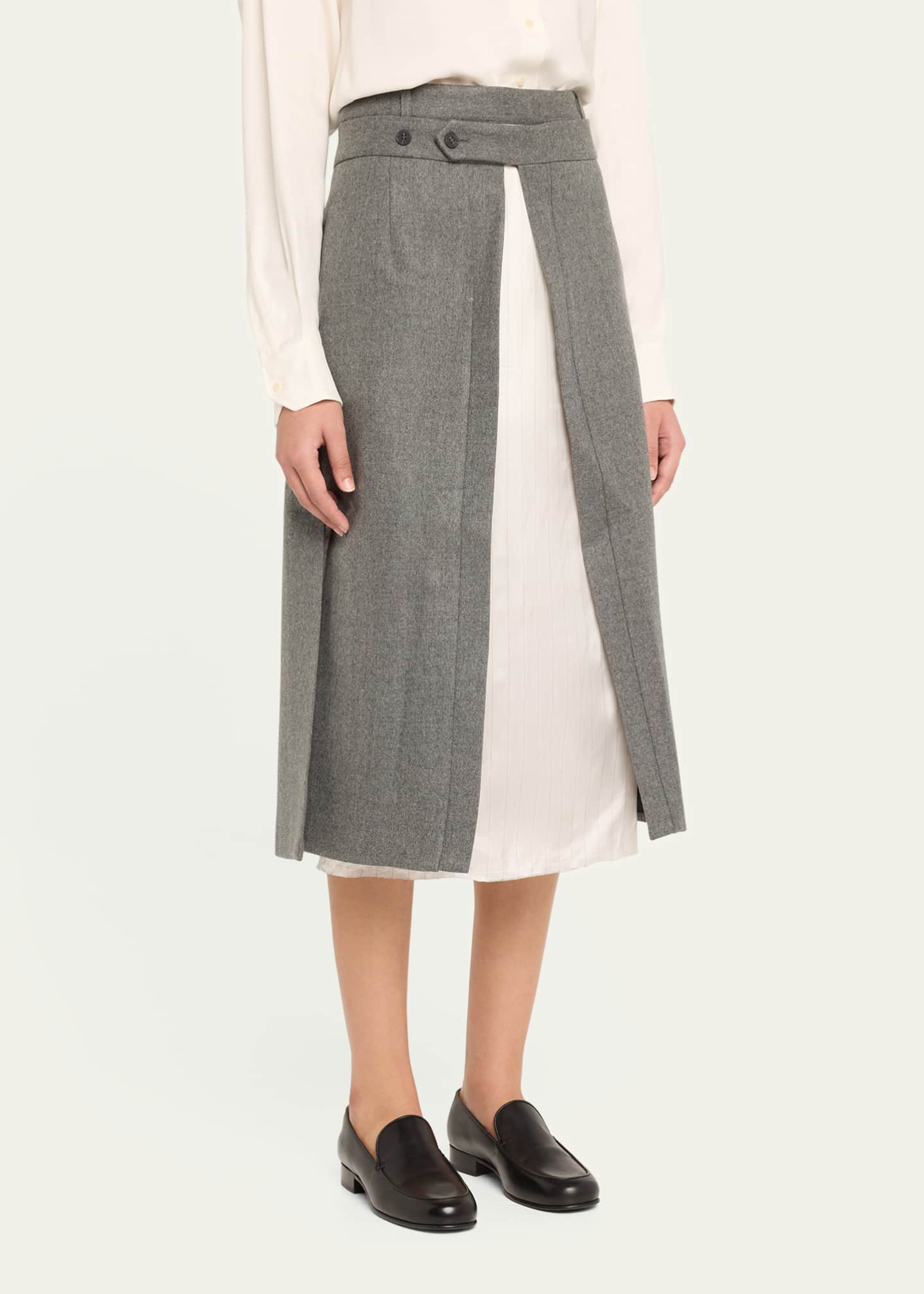 bettter Andes Apron Wool Midi Skirt Image 4 of 5