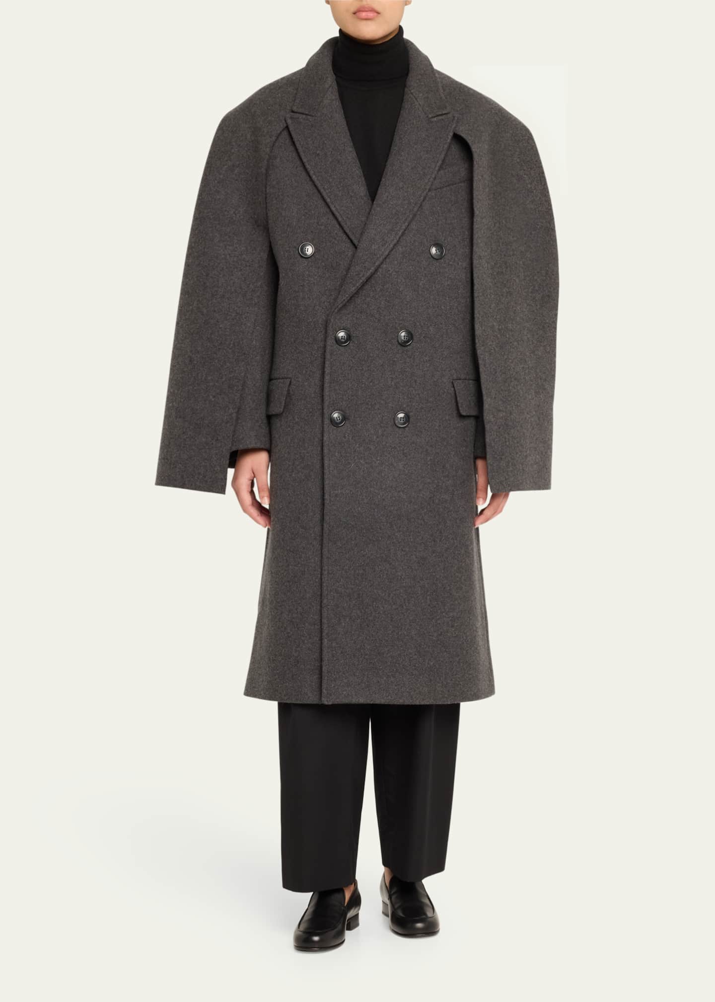 bettter Andes Oversized Wool Coat with Removable Scarf Image 2 of 5