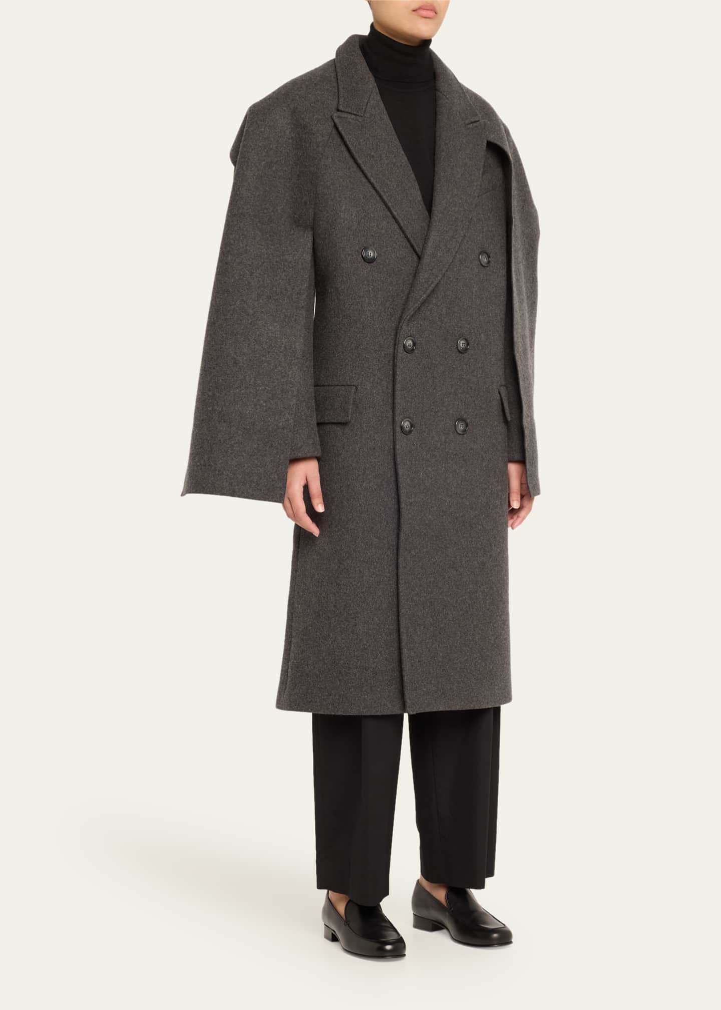 bettter Andes Oversized Wool Coat with Removable Scarf Image 4 of 5