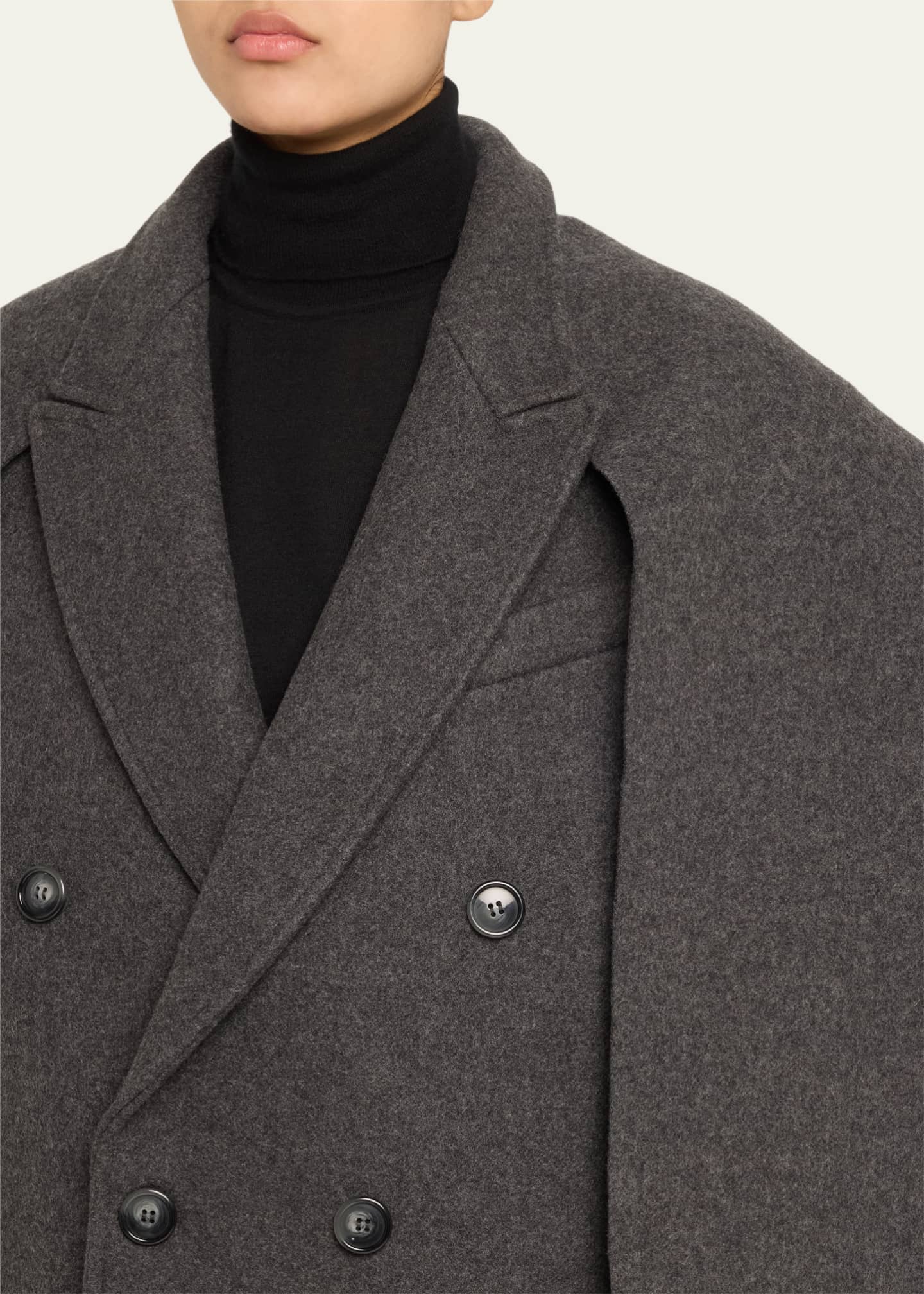 bettter Andes Oversized Wool Coat with Removable Scarf Image 5 of 5